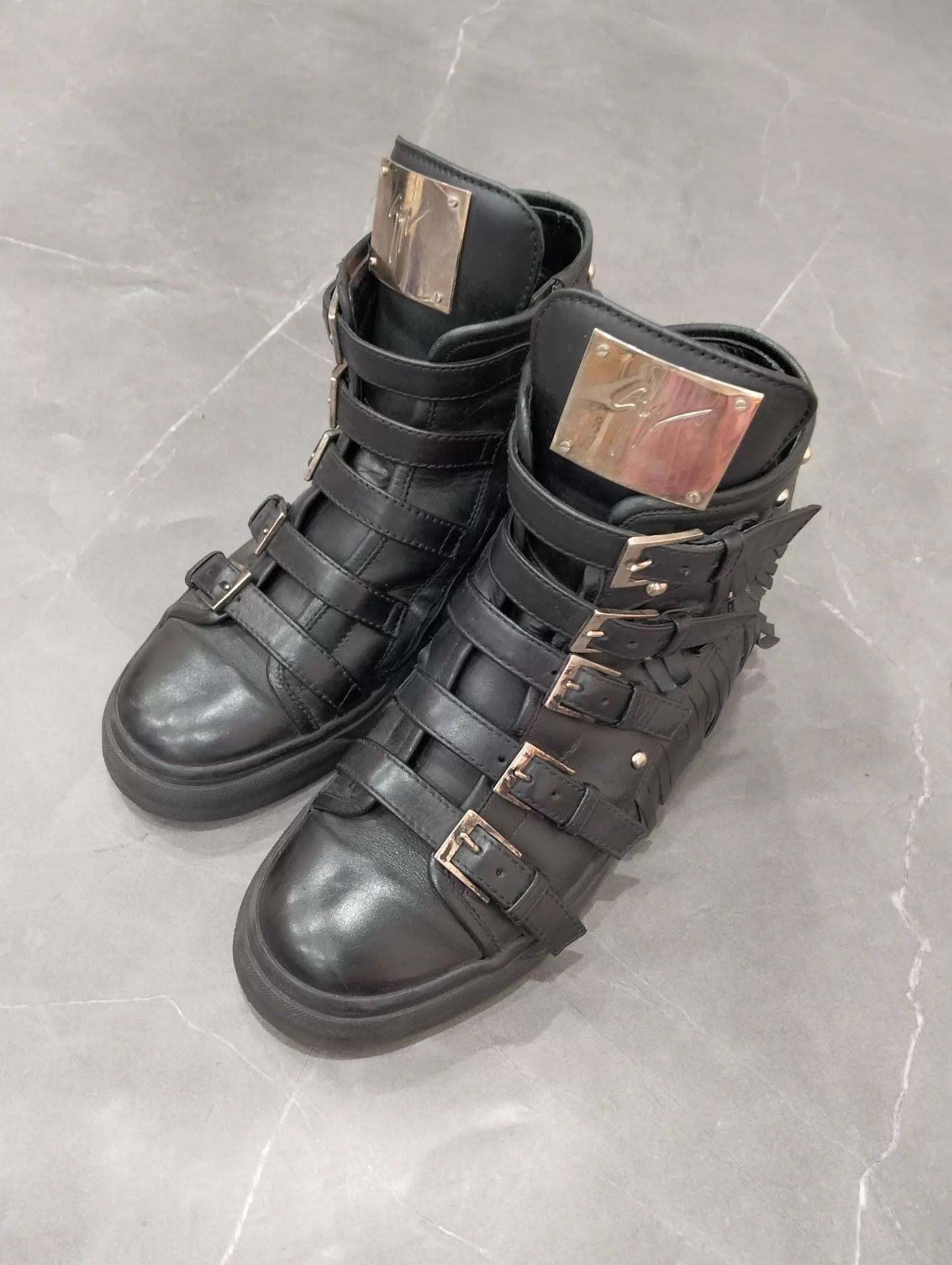 Giuseppe Zanotti GIUSEPPE ZANOTTI Black Studded High-Top Sneakers 35 Size US 4.5 / IT 34.5 - 1 Thumbnail