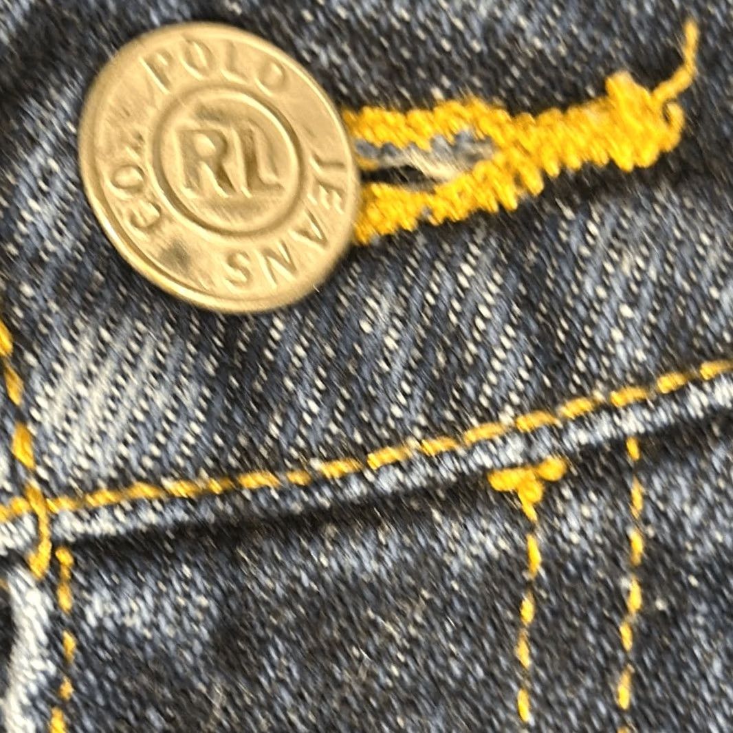 Vintage VINTAGE Polo Jeans Co Banner Short Mens 38 Blue Baggy Hip Hop Skater 12" Inseam Mens Blue Size US M / EU 48-50 / 2 - 3 Thumbnail
