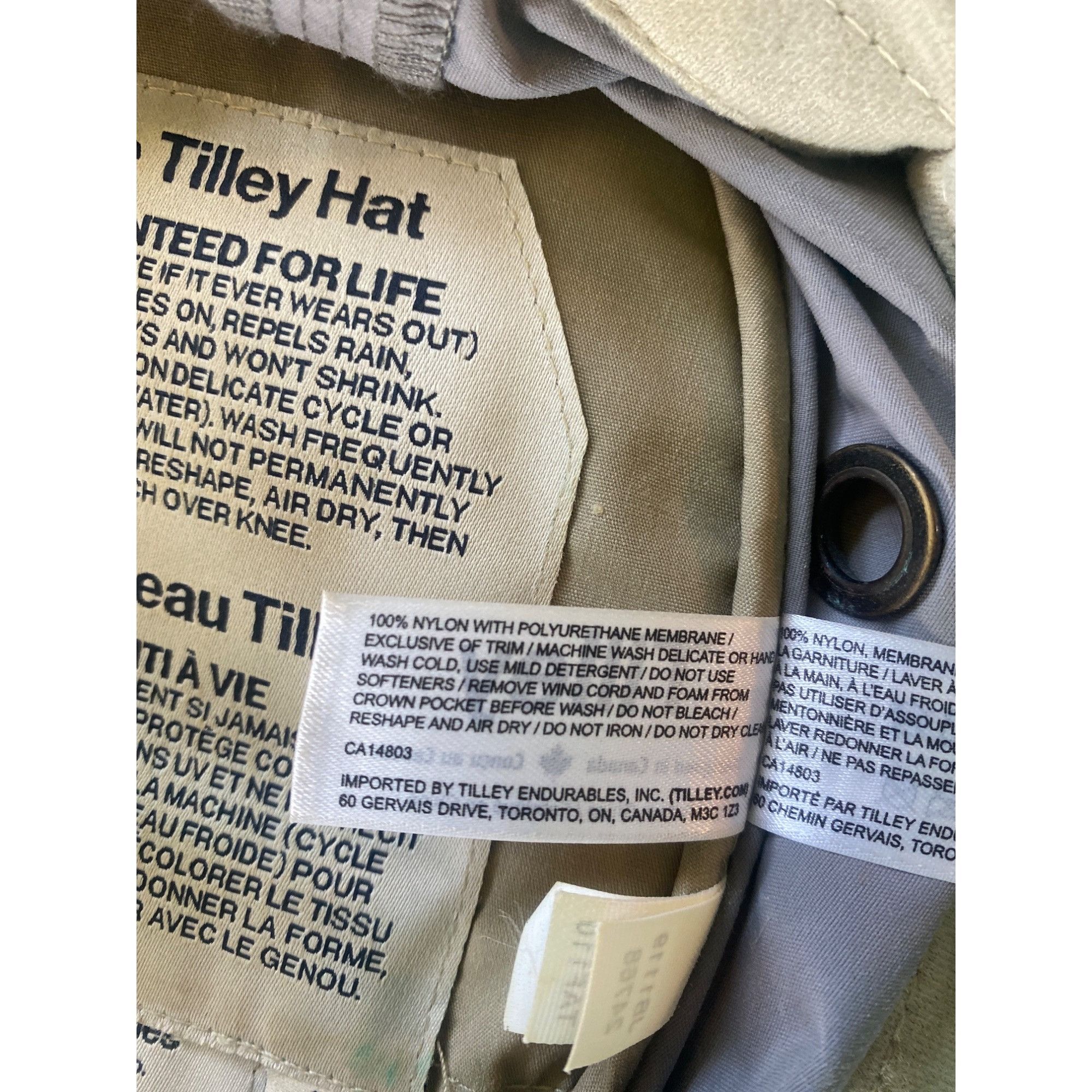 Tilley Tilley Nomad Hat Vintage, Hard to Find, 2 Tone Gray, Medium Size ONE SIZE - 12 Thumbnail