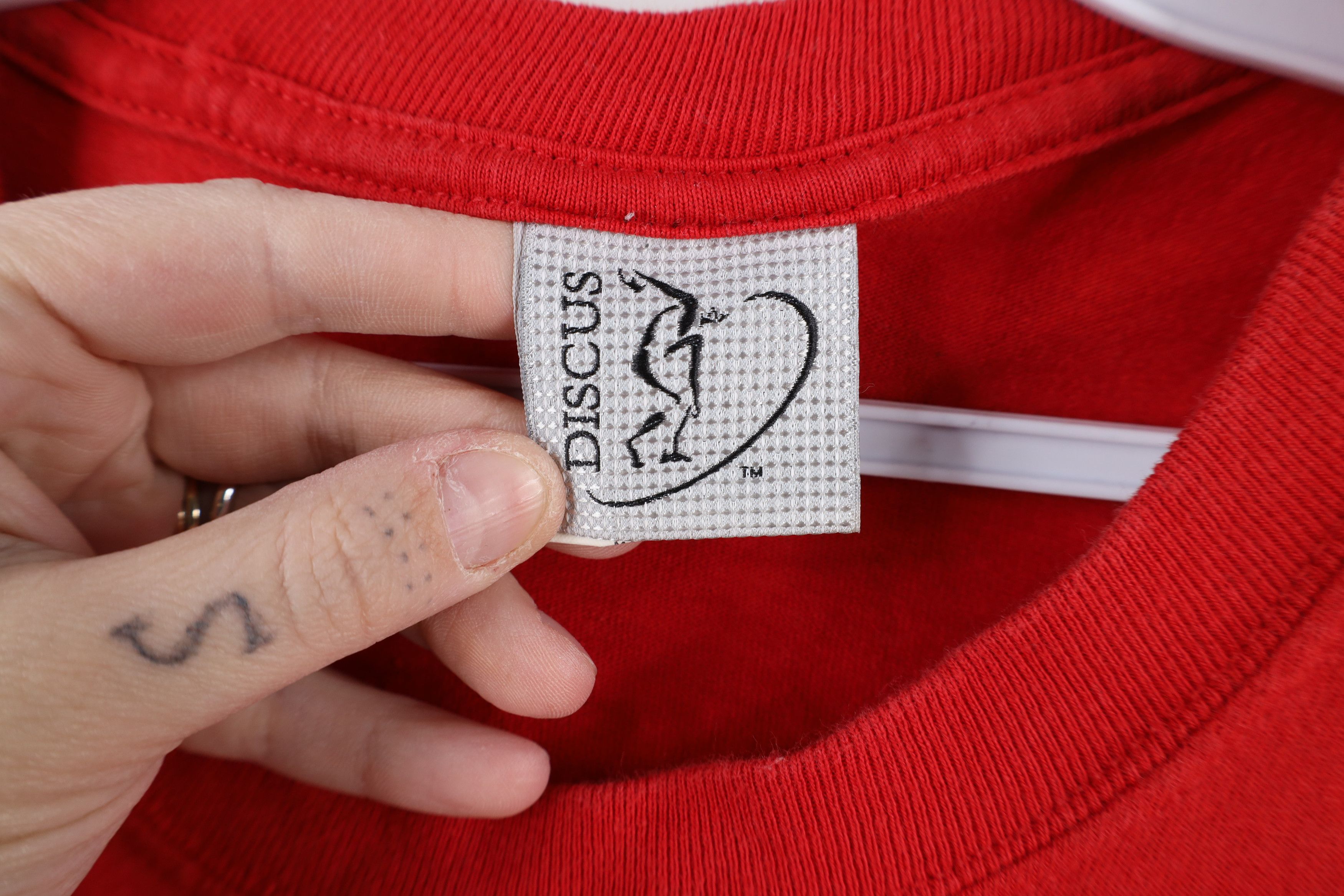Vintage Vintage 90s Streetwear Blank Heavyweight Cotton T-Shirt Red Size US XXL / EU 58 / 5 - 7 Thumbnail