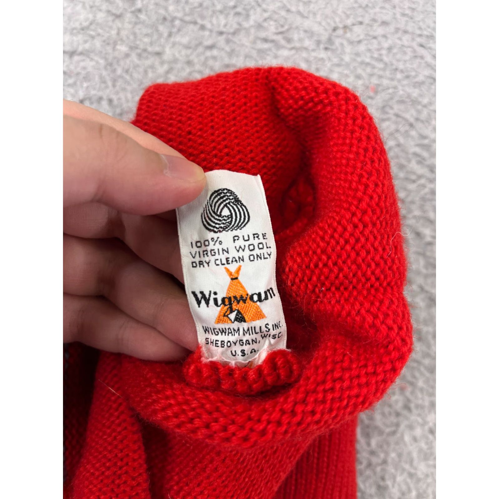 Vintage Wigwam Beanie Adult One Size Red Blue Stripe Knit Wool Hat/Cap Mens Beanie Stripe USA Winter Size ONE SIZE - 6 Thumbnail