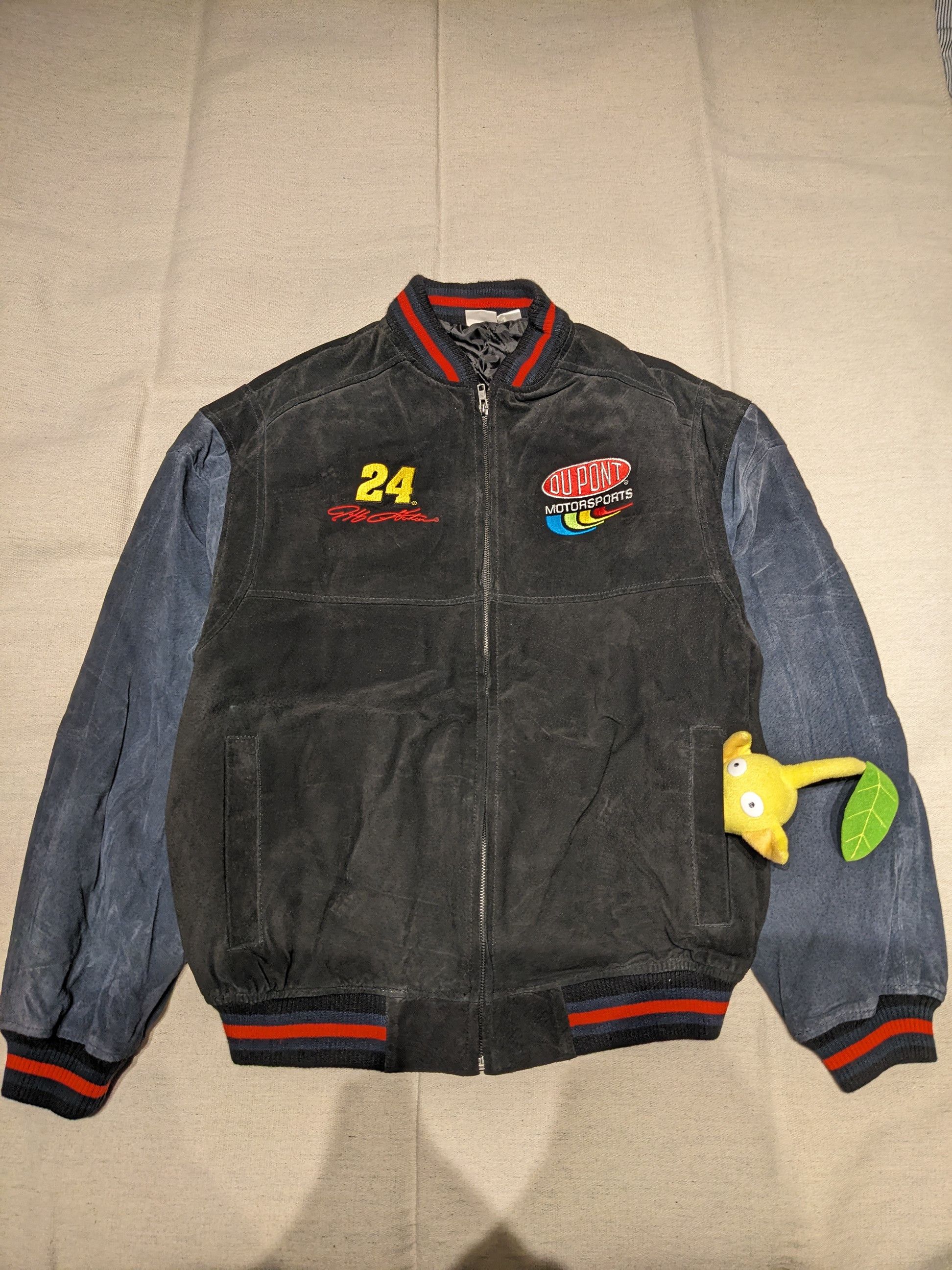 Suede Dupont Jeff Gordon Racing jacket mens L