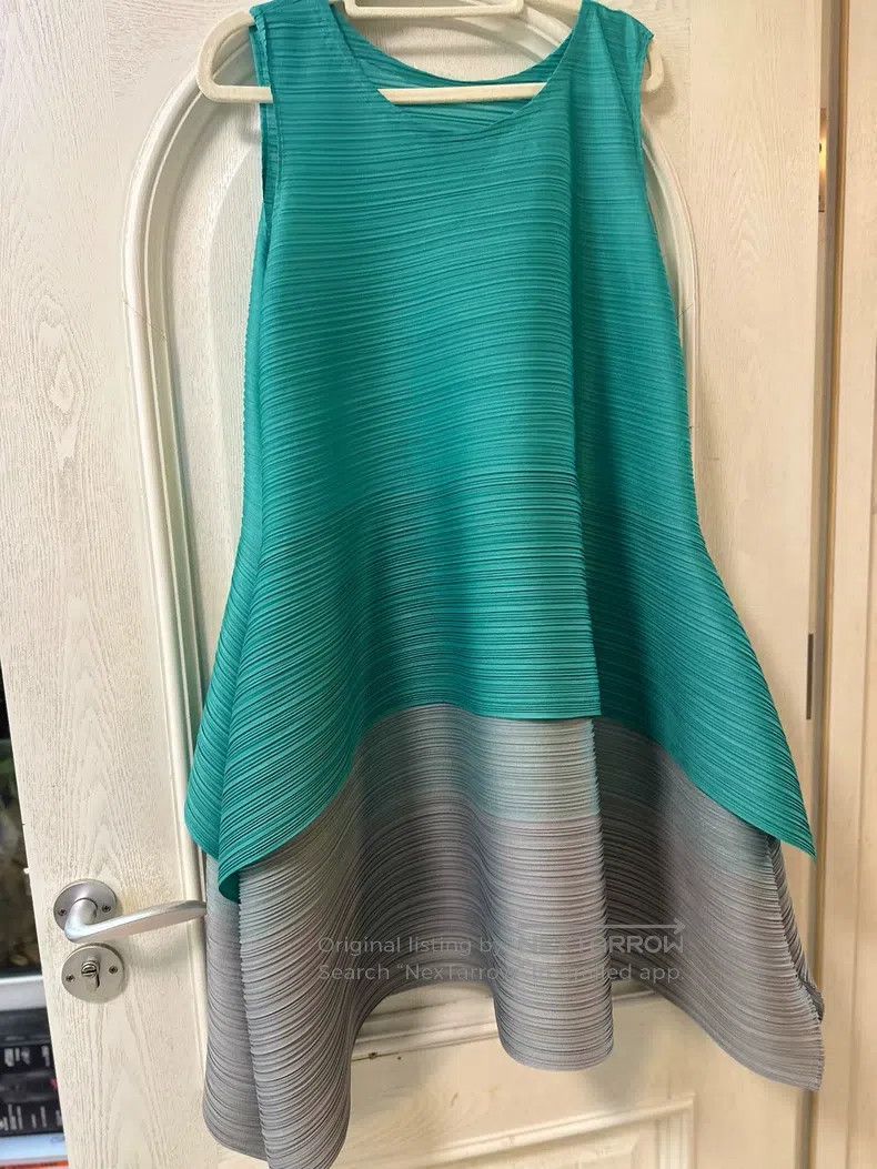 Issey Miyake Issey Miyake Color-Block Sleeveless Dress Size XXL / US 16-18 / IT 52-54 - 1 Thumbnail