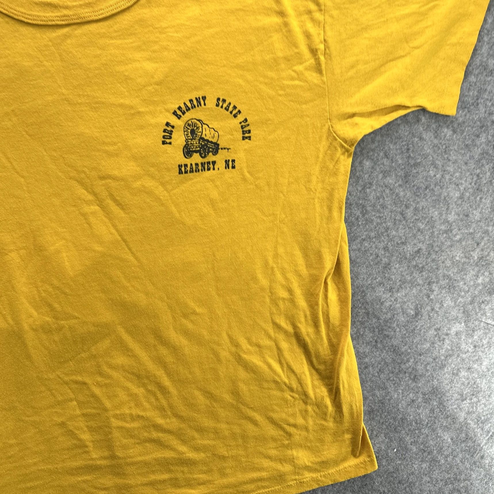 Russell Athletic VINTAGE Russell Athletic Shirt Mens XL Gold Fort Kearny State Park 90s Made USA Size US XL / EU 56 / 4 - 5 Thumbnail