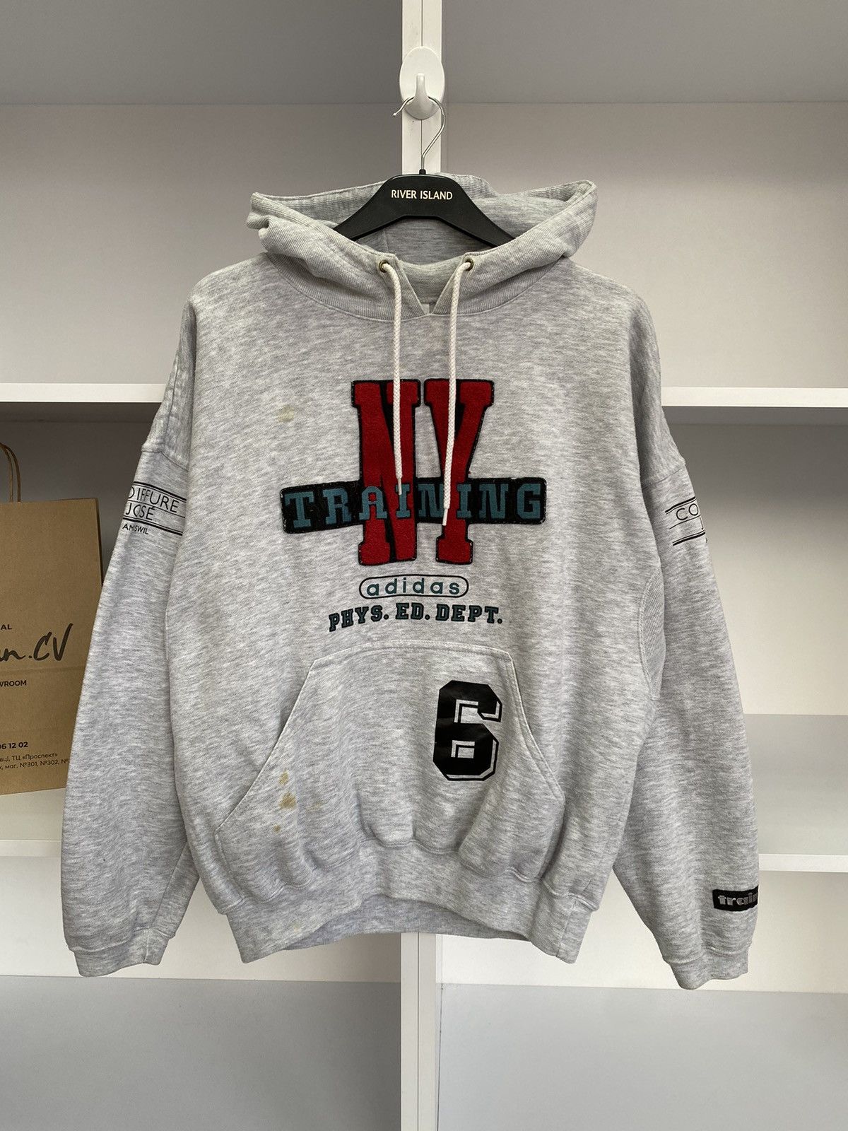 Adidas × Vintage Vintage Adidas NY Training Hoodie Size US M / EU 48-50 / 2 - 6 Thumbnail