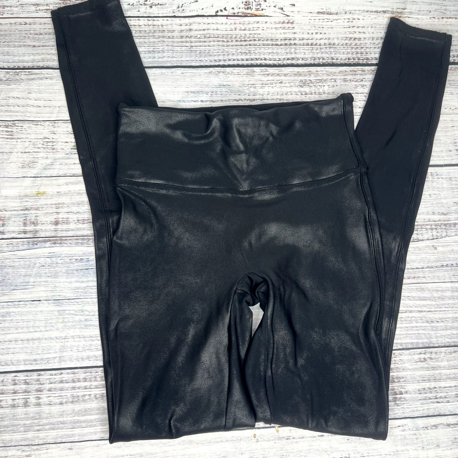 Spanx Spanx Faux Leather Leggings Coated Black Full Length Pants M Size 28" / US 6 / IT 42 - 2 Thumbnail