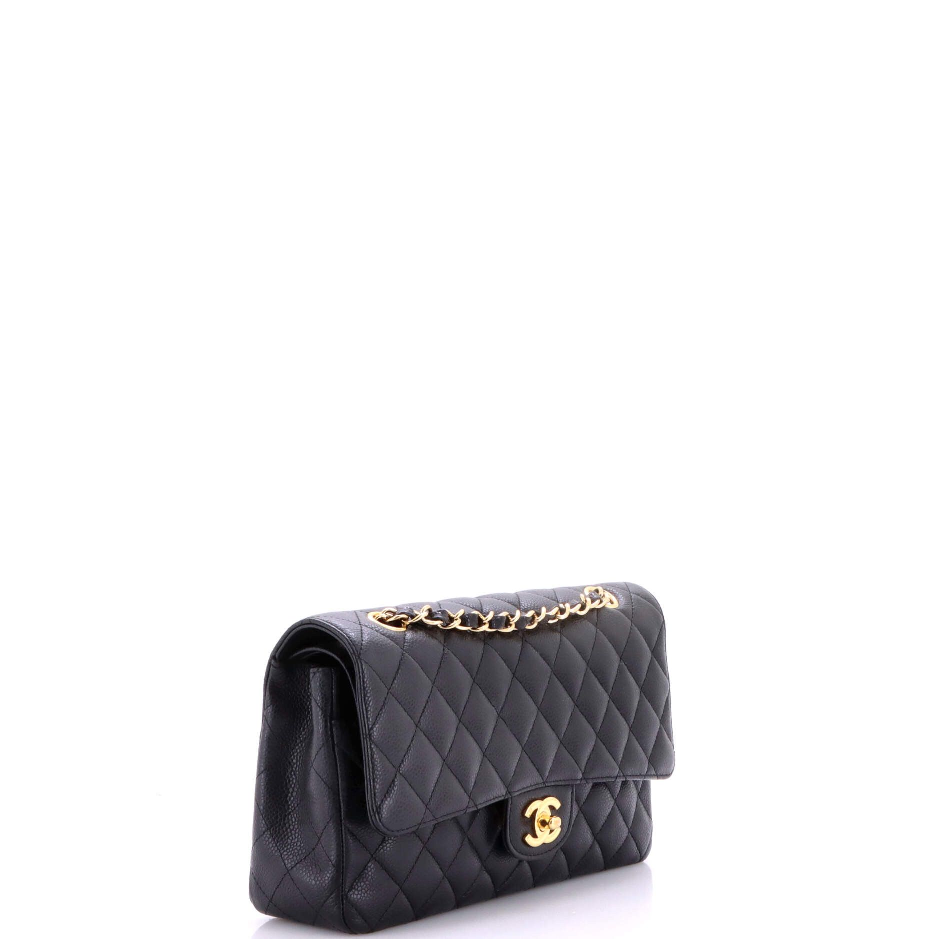 Chanel Classic Double Flap Bag Quilted Caviar Medium Size ONE SIZE - 1 Thumbnail