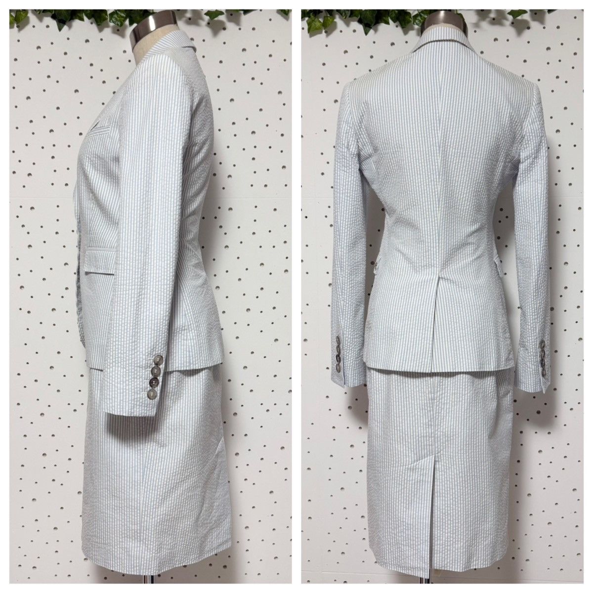 Gucci Authentic Gucci 1B GG seersucker striped skirt suit 36 38 Size XS / US 0-2 / IT 36-38 - 9 Thumbnail