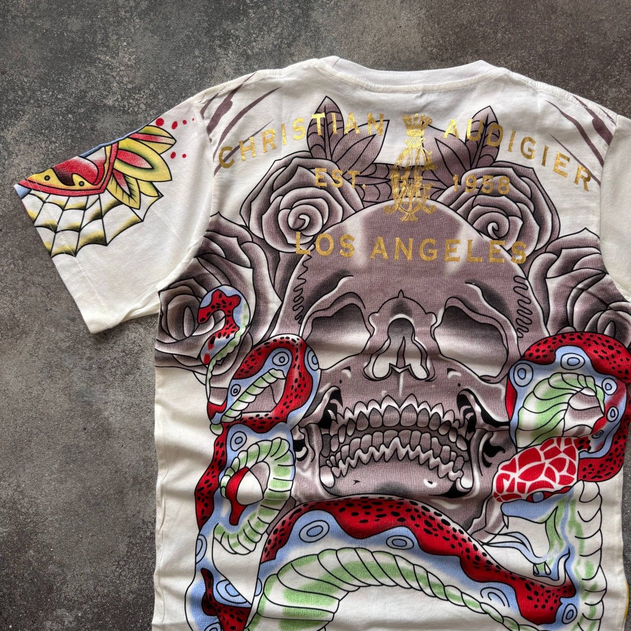 Christian Audigier Christian Audigier (Ed Hardy) Rhinestones Y2K T-Shirt Size US L / EU 52-54 / 3 - 8 Thumbnail