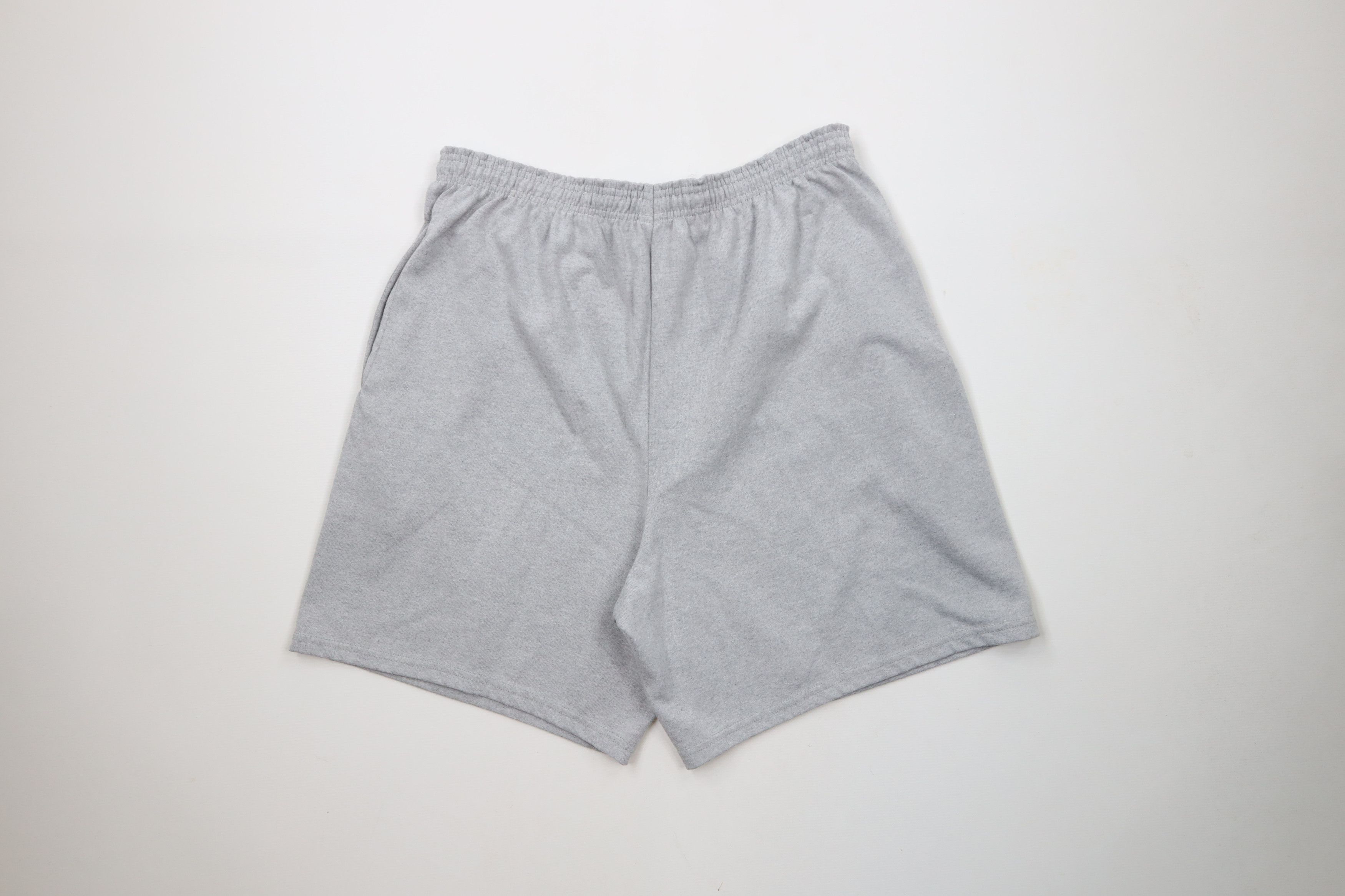 Russell Athletic × Vintage Vintage 90s Russell Athletic Knee Blank Shorts Heather Gray Size US 36 / EU 52 - 9 Thumbnail