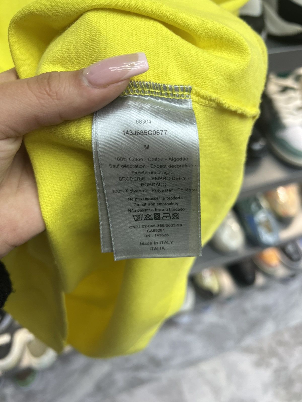 Dior Dior Yellow Tee Shirt Size US M / EU 48-50 / 2 - 7 Thumbnail