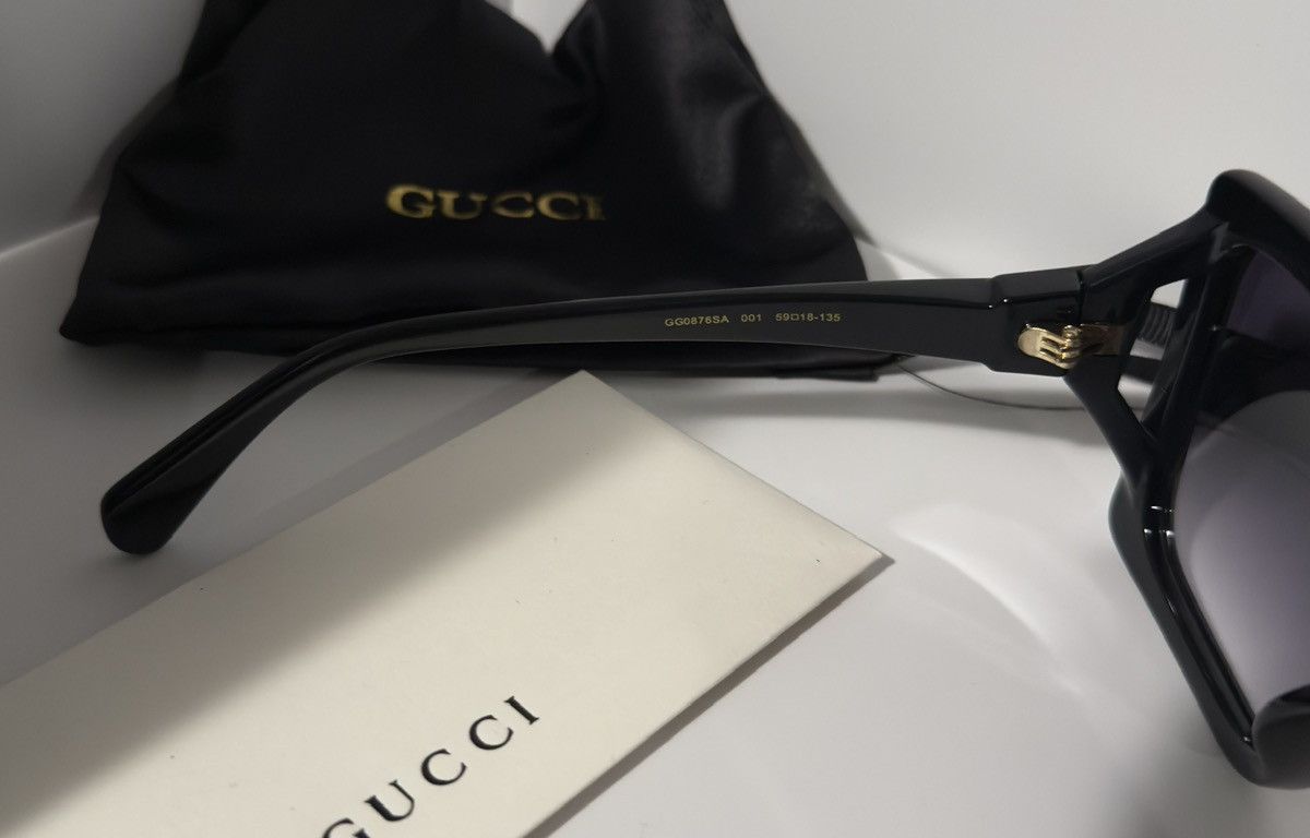Gucci Gucci GG0876SA Oversized Square Sunglasses Black Size ONE SIZE - 7 Thumbnail