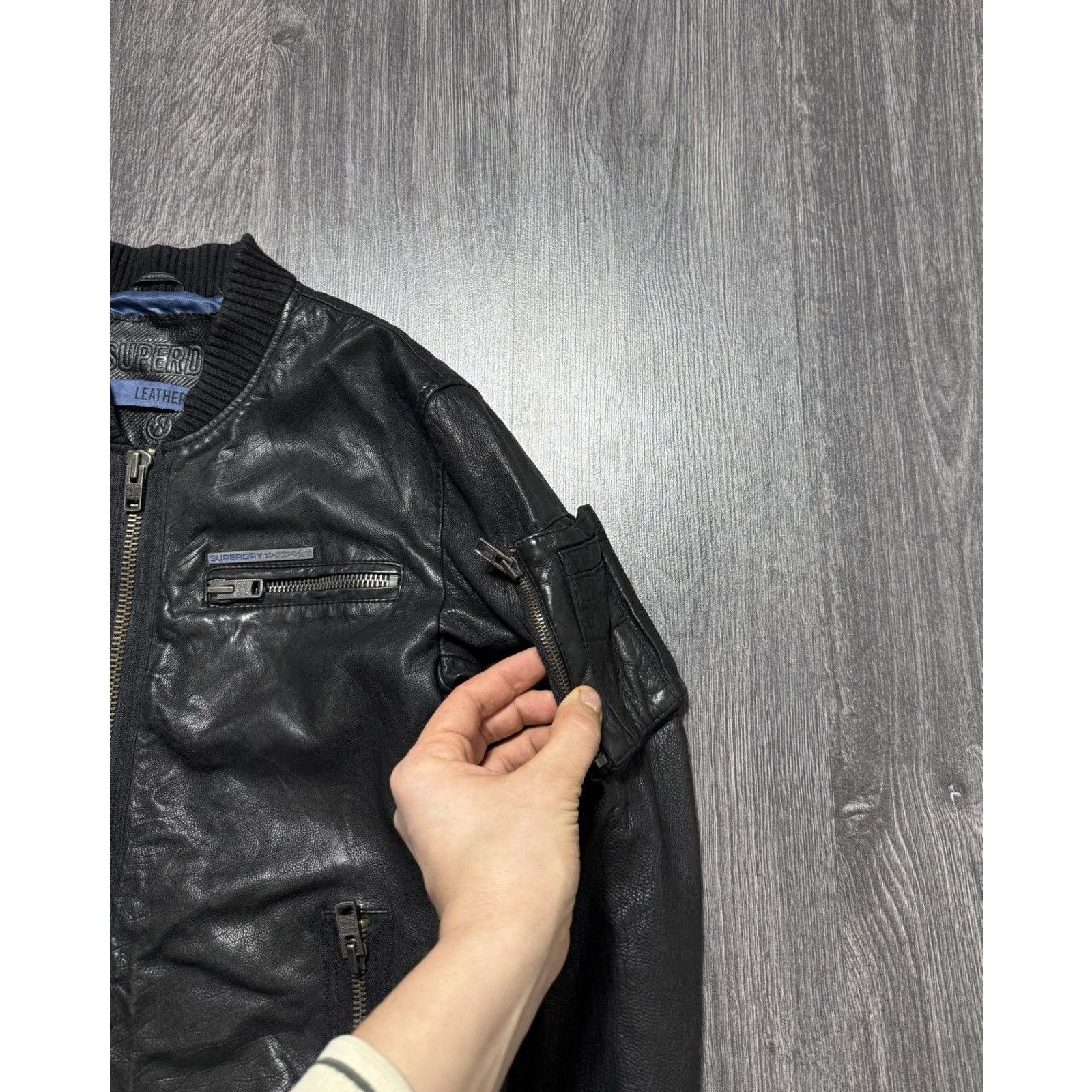 Japanese Brand × Superdry Superdry Japan men’s Real Leather Aviator Jacket Size US M / EU 48-50 / 2 - 3 Thumbnail