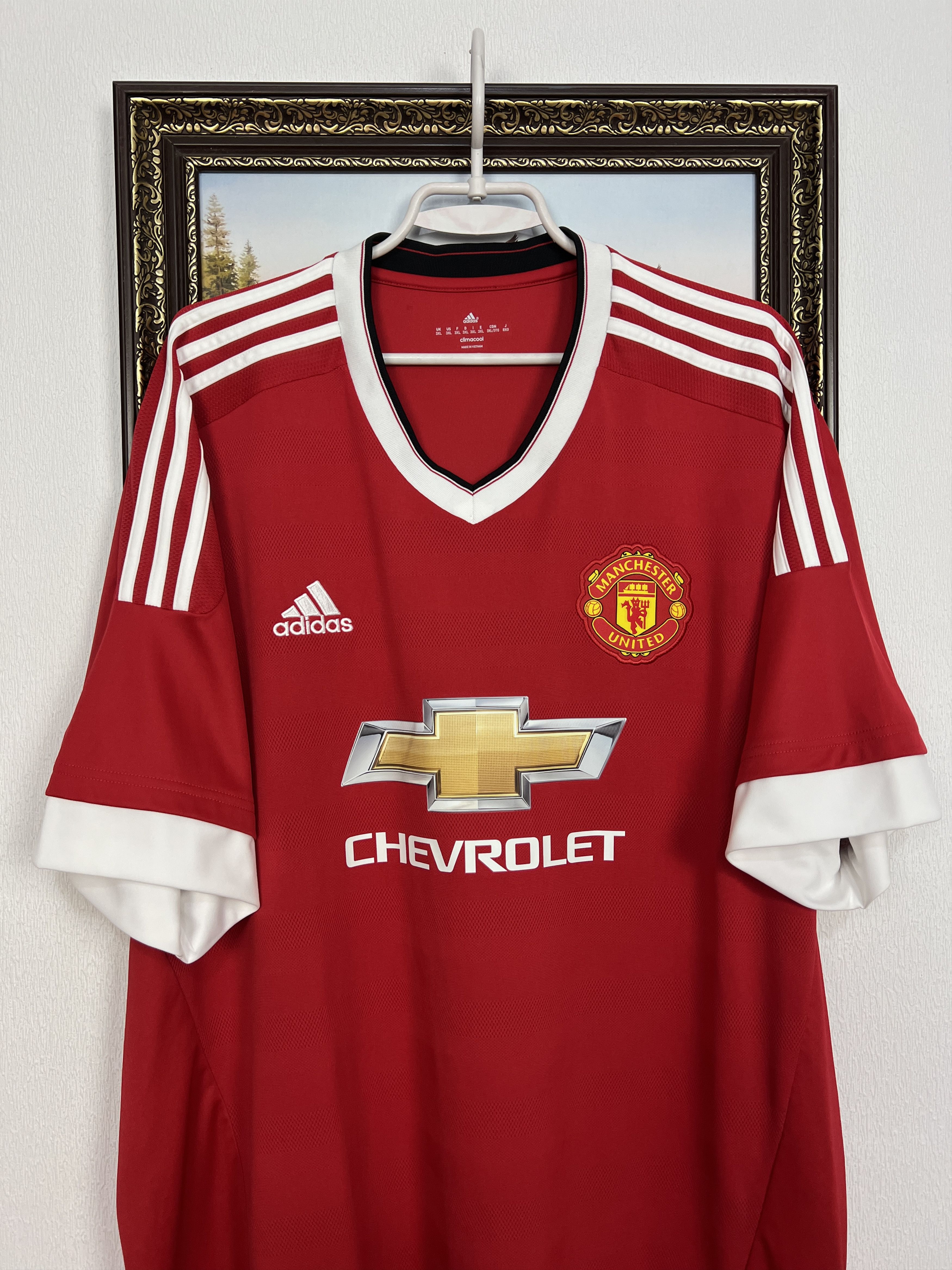 Adidas Manchester United football shirt Soccer Jersey Trikot 3XL Size US XXL / EU 58 / 5 - 2 Thumbnail
