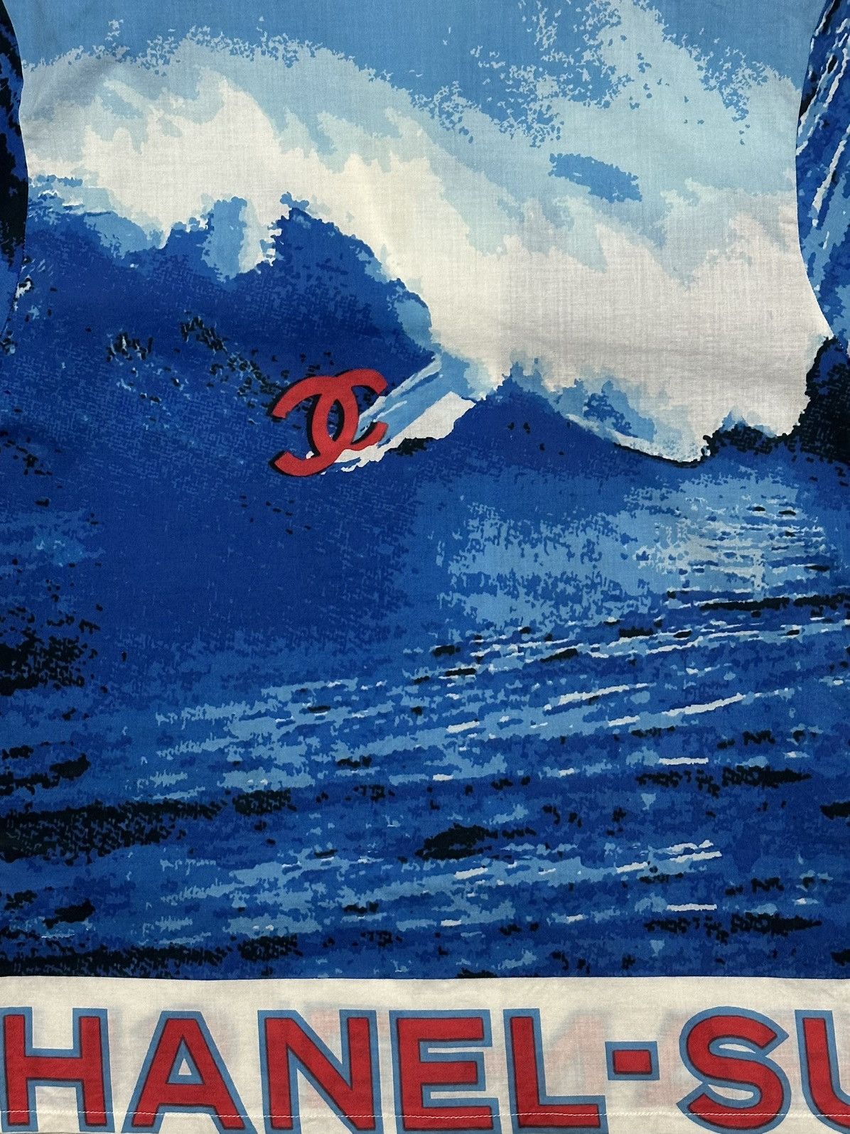 Chanel CHANEL Spring Summer 2002 Surf Logo Print Aloha Shirt Size XS / US 0-2 / IT 36-38 - 4 Thumbnail