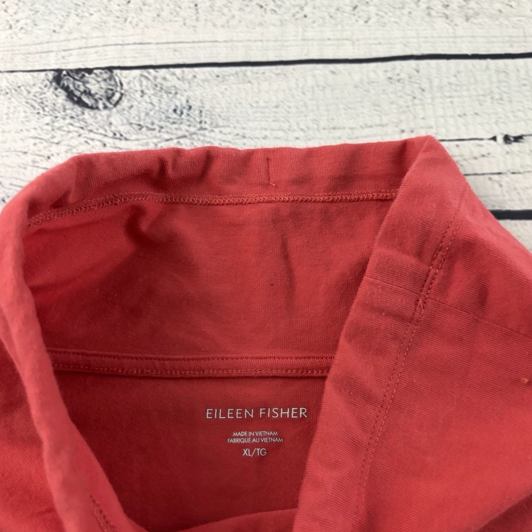 Eileen Fisher Eileen Fisher Pink Short Sleeve Mock Neck Organic Cotton Top Women's XL Blouse Size XL / US 12-14 / IT 48-50 - 2 Thumbnail