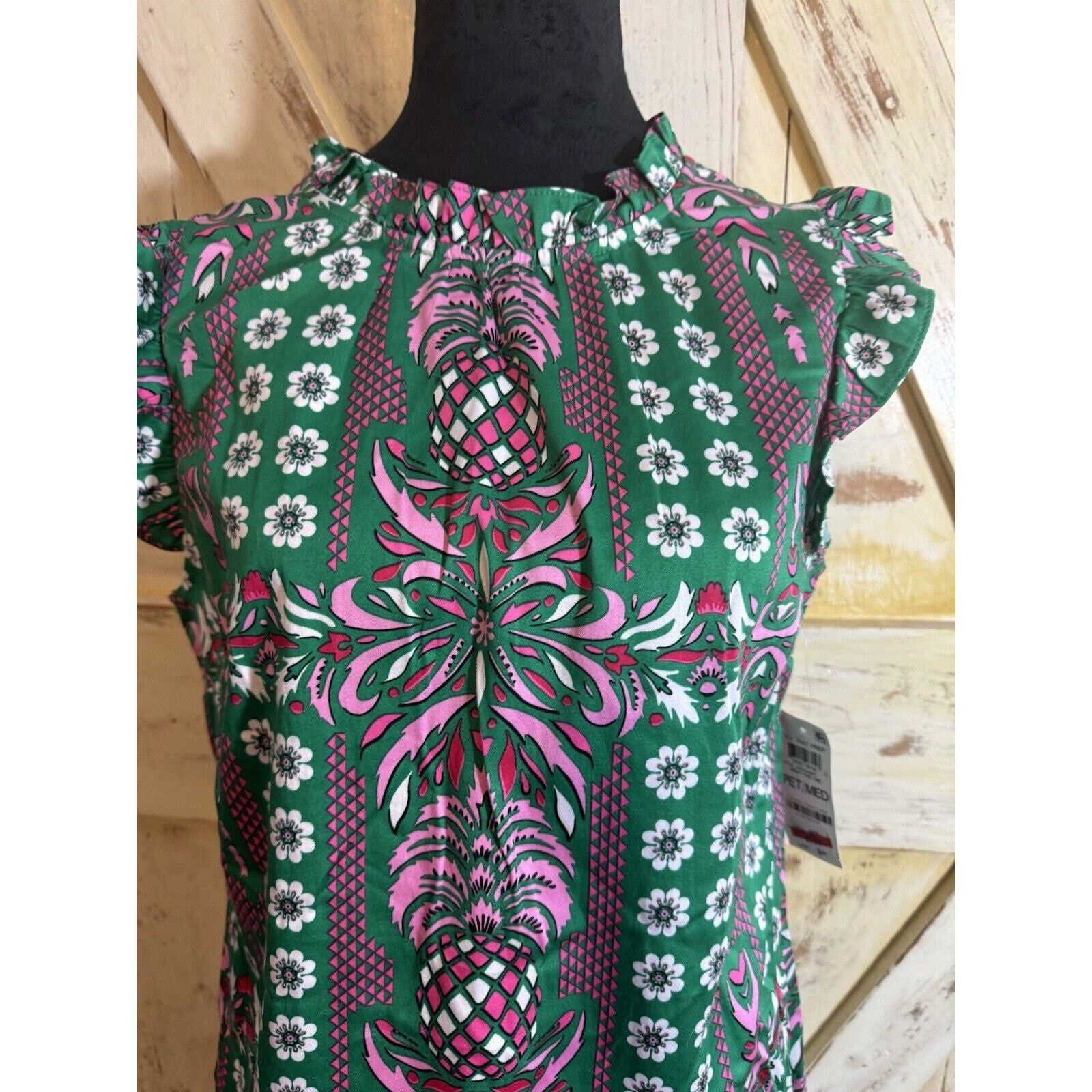 Other Charter Club Bright Pineapple Tropical Shift Dress Petite M Size M / US 6-8 / IT 42-44 - 2 Thumbnail