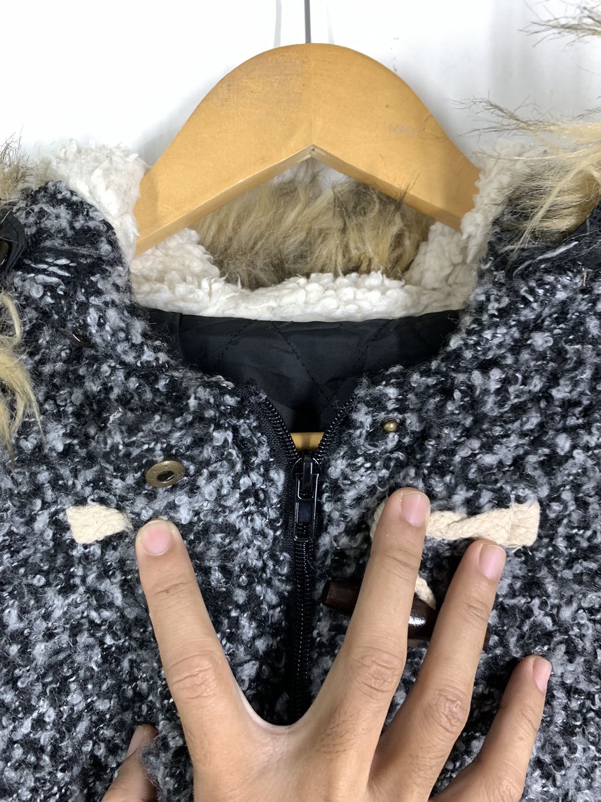 Designer × Japanese Brand × Vintage Vintage Japanese Brand Wool Fur Jacket Size US L / EU 52-54 / 3 - 15 Thumbnail
