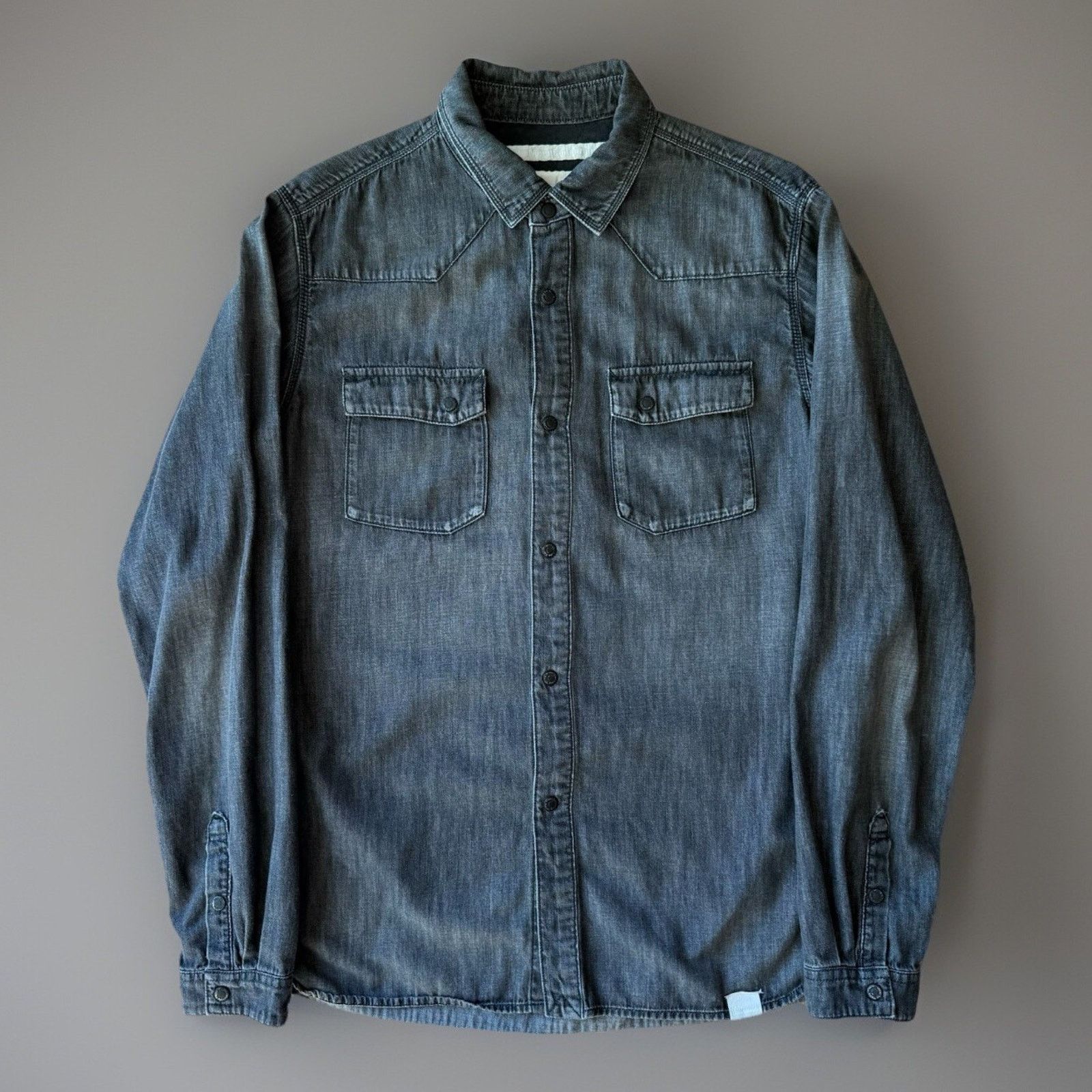 White Mountaineering White Mountaineering Snap Shirt Size 2 Black Denim Outdoors Size US M / EU 48-50 / 2 - 1 Thumbnail