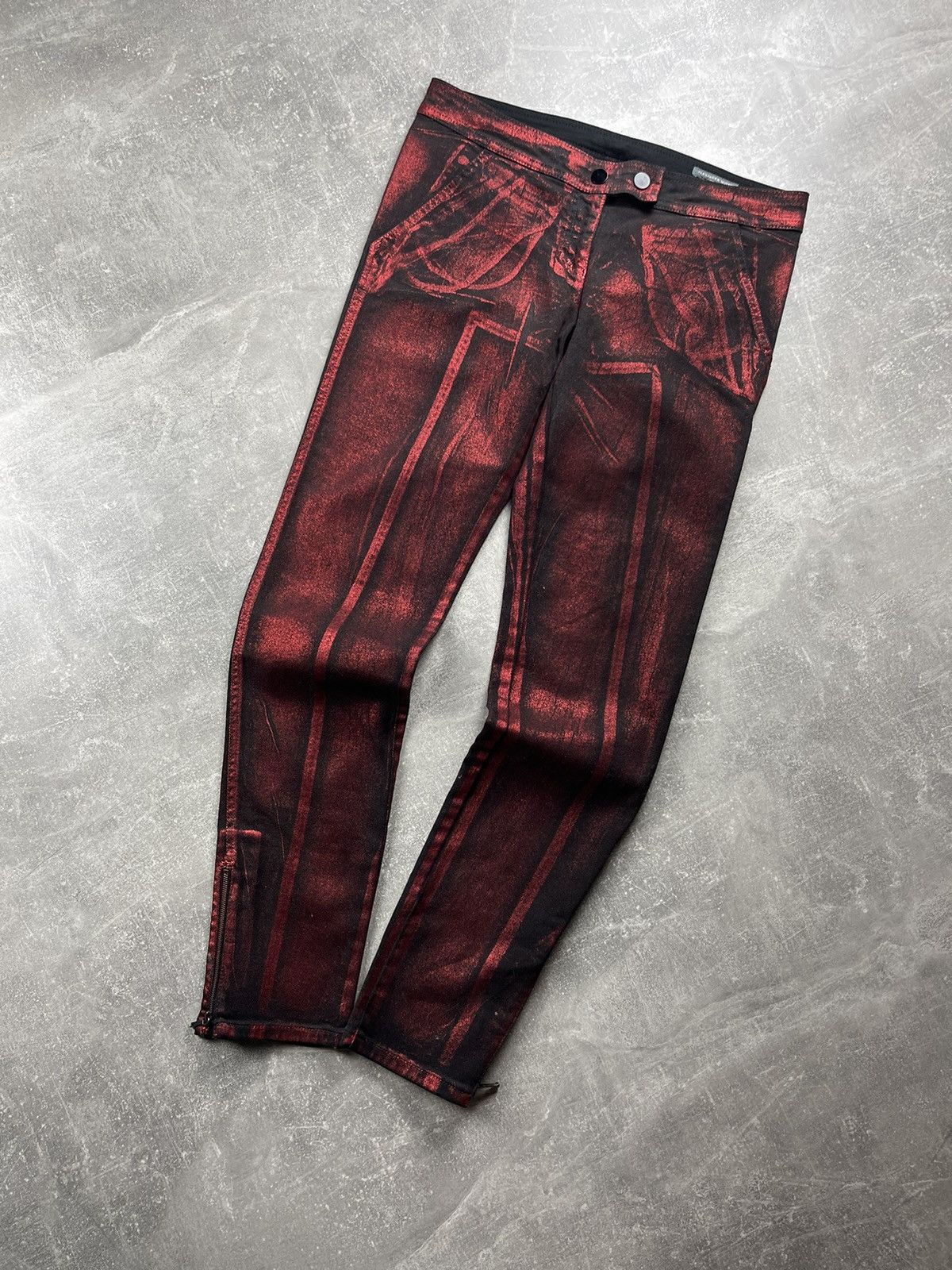 Alexander McQueen Alexander McQueen Archives Graphic Print Biker Skinny Pants Size 28" / US 6 / IT 42 - 5 Thumbnail