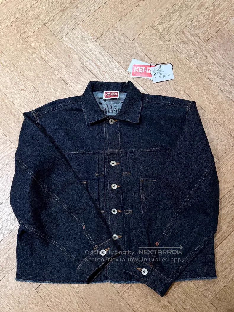 Kenzo Silver Embroidered Women's Denim Jacket