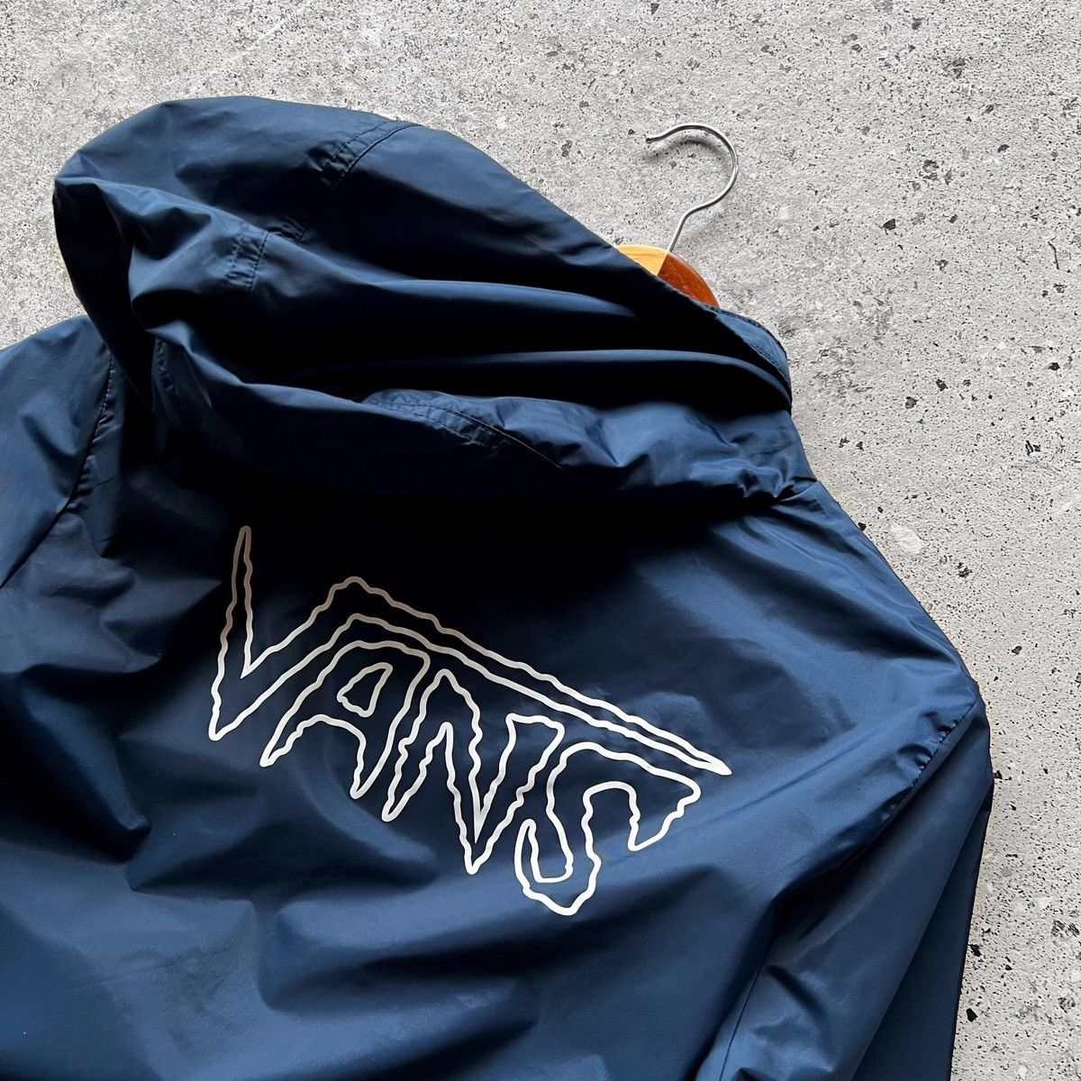 Designer × Vans Vans Mens Blue Turnstall Parka Jacket Big Print Snap Closure Size US S / EU 44-46 / 1 - 6 Thumbnail