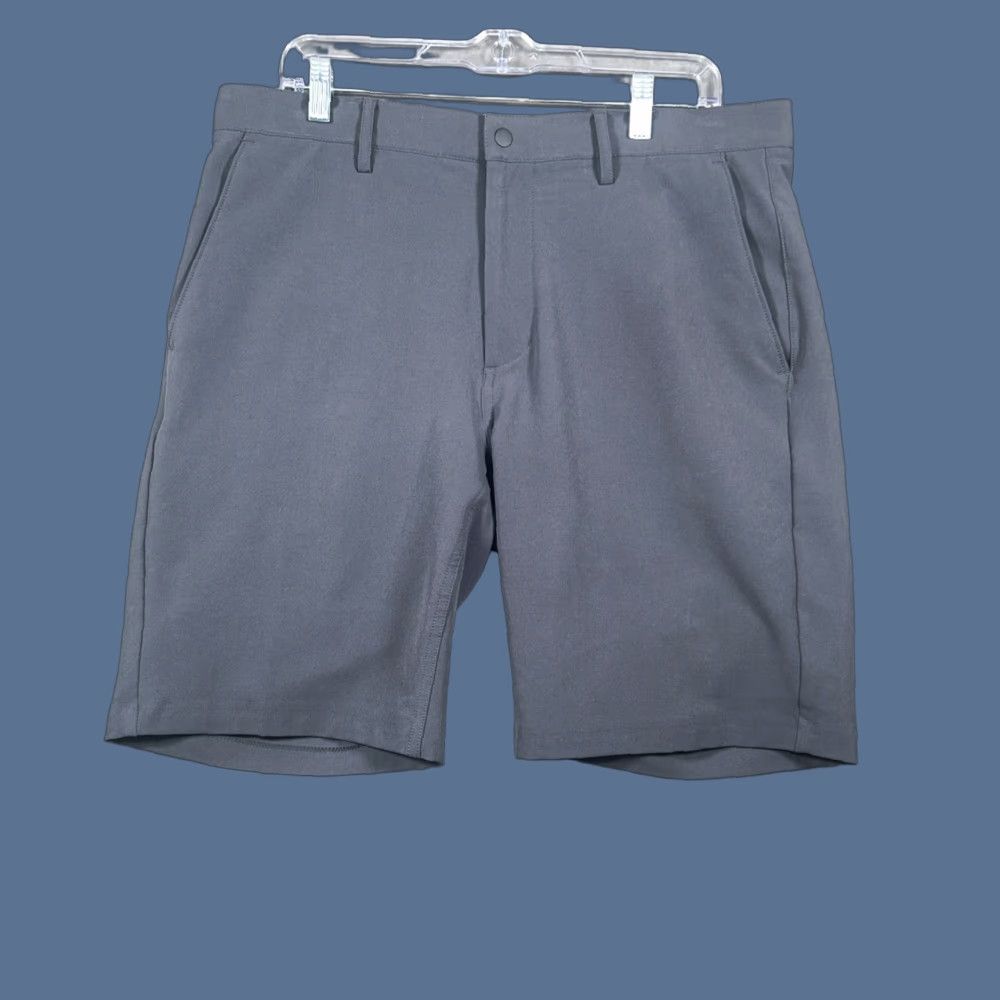 Vintage Proof Mens Shorts 34 Gray Nomad Short Chino Style Flat Front Button Zip Pocket Casual Travel Workwear Size US 34 / EU 50 - 1 Thumbnail