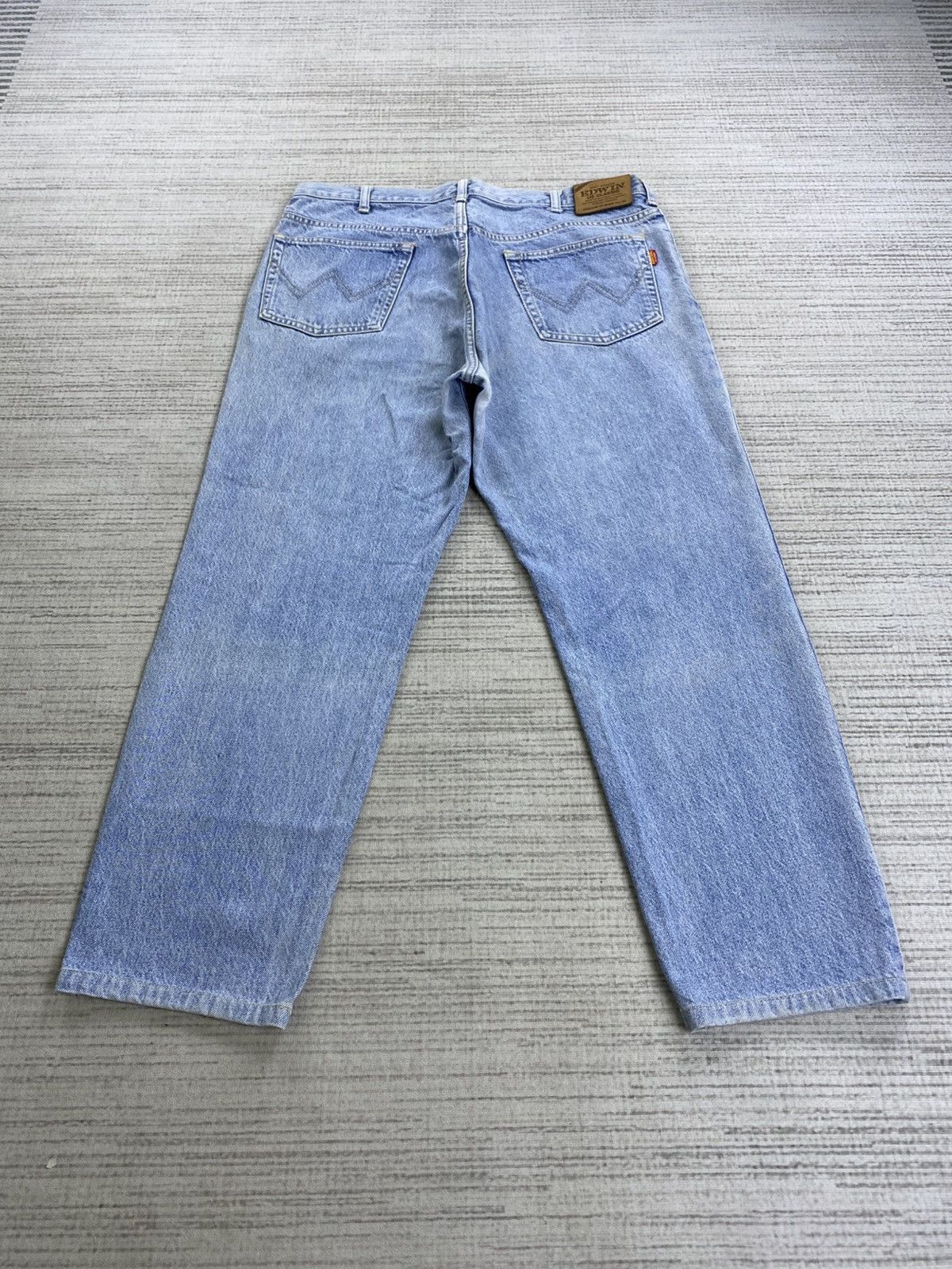 Edwin × Japanese Brand × Vintage Vintage 90s Edwin US Classic Light Blue Denim Pants Size US 35 - 2 Thumbnail