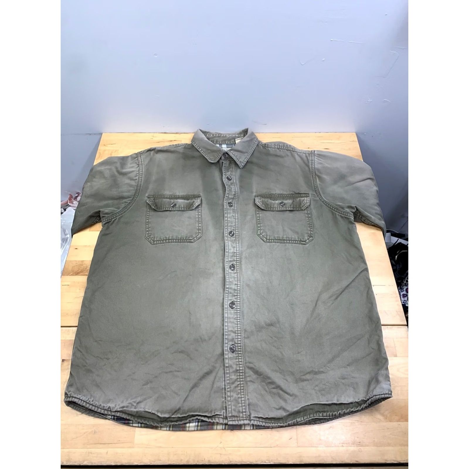 Vintage RedHead Button-Up Shirt Men XL Lined Casual Outdoor Green 13304 Size US XL / EU 56 / 4 - 6 Thumbnail
