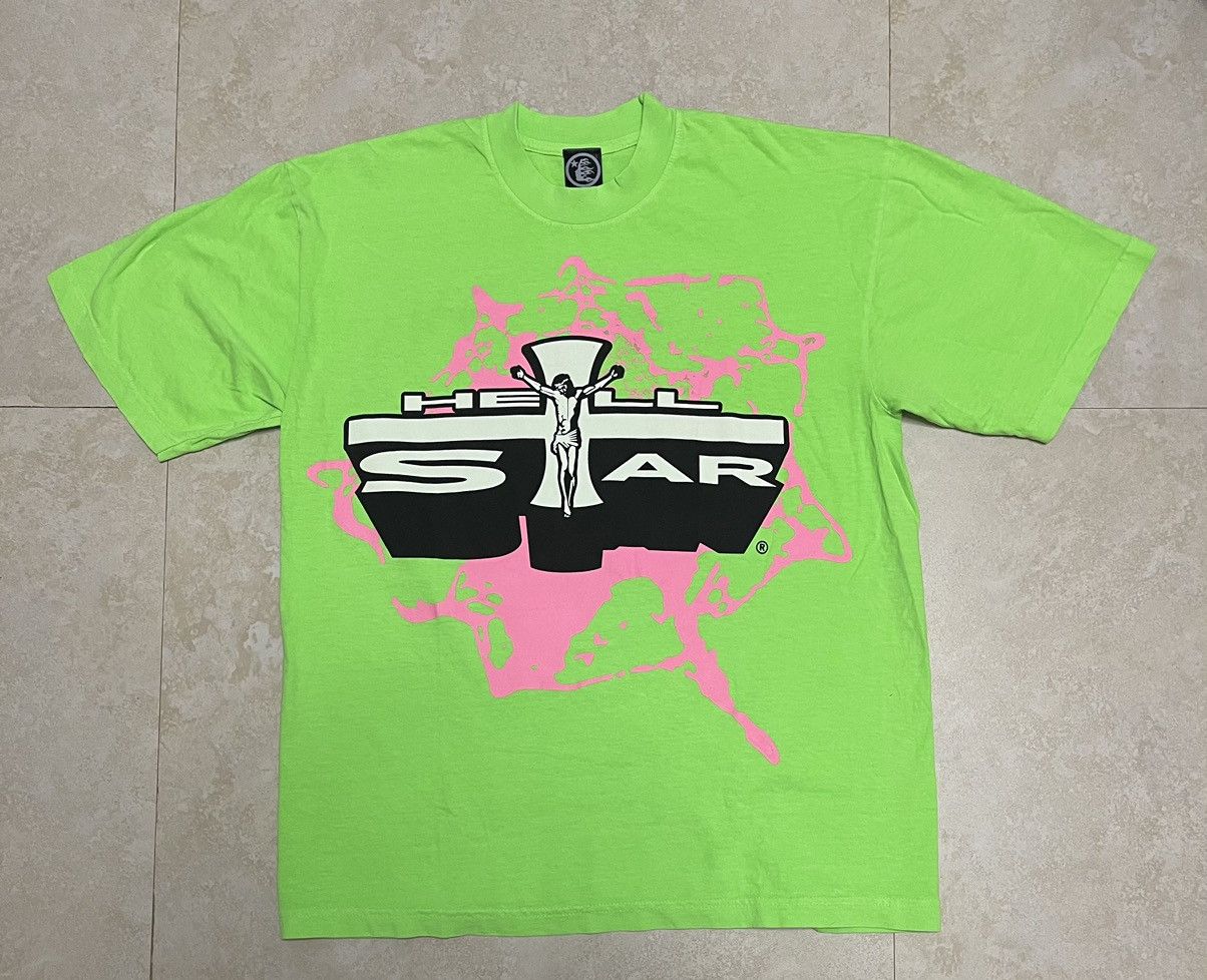 HellStar Jesus Emblem Green Tee