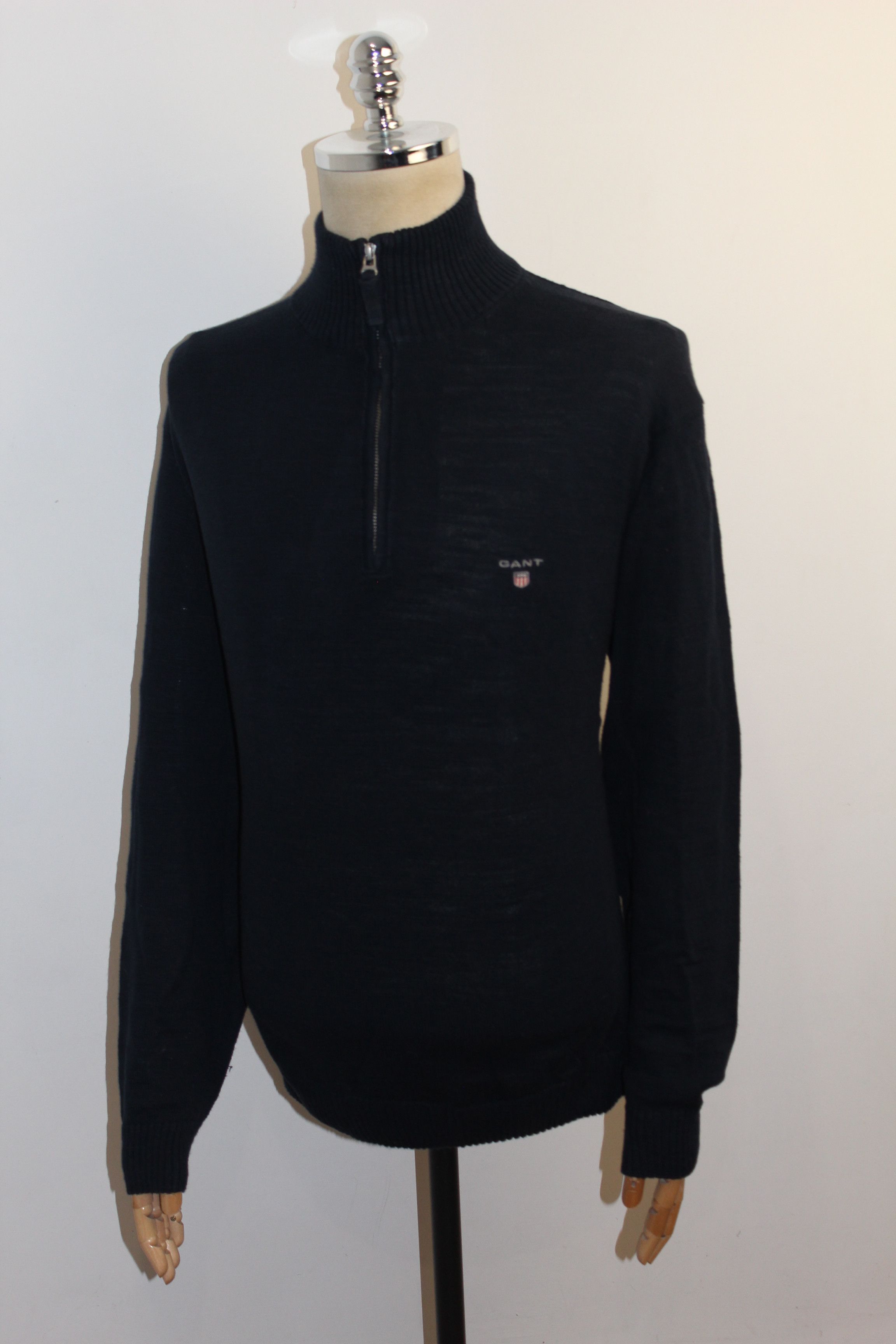 Gant Men's GANT Zip Neck Blue Jumper Cardigan Size XL Size US XL / EU 56 / 4 - 6 Thumbnail