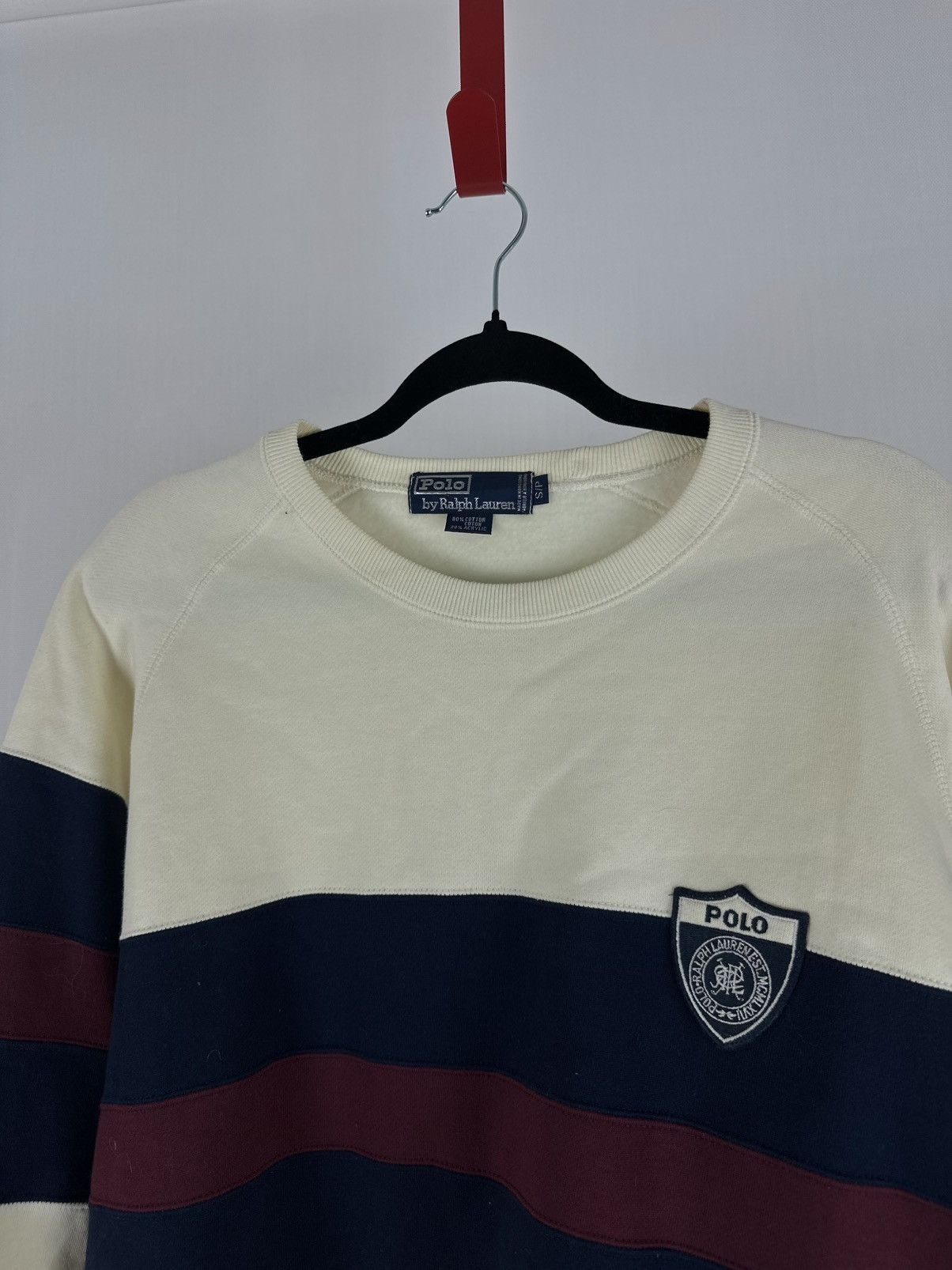 Polo Ralph Lauren Ralph Lauren Round Neck Sweatshirt with Shield Stripe 1990s Size US S / EU 44-46 / 1 - 7 Thumbnail