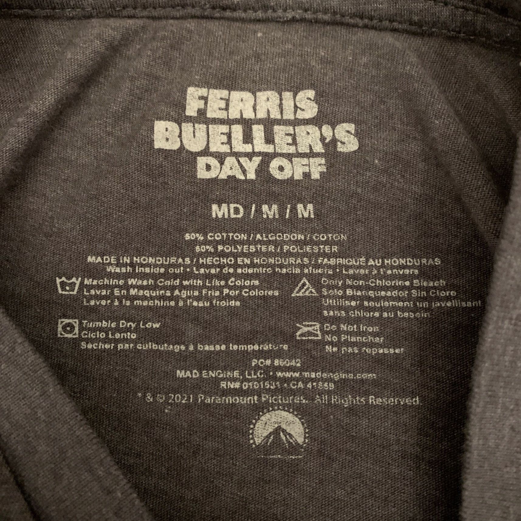 Vintage VINTAGE Ferris Bueller's Day Off T-Shirt Save Ferris 2018 Gray Adult Medium M Short Sleeve Crew Neck 80s Movie Retro Mens Size US M / EU 48-50 / 2 - 3 Thumbnail