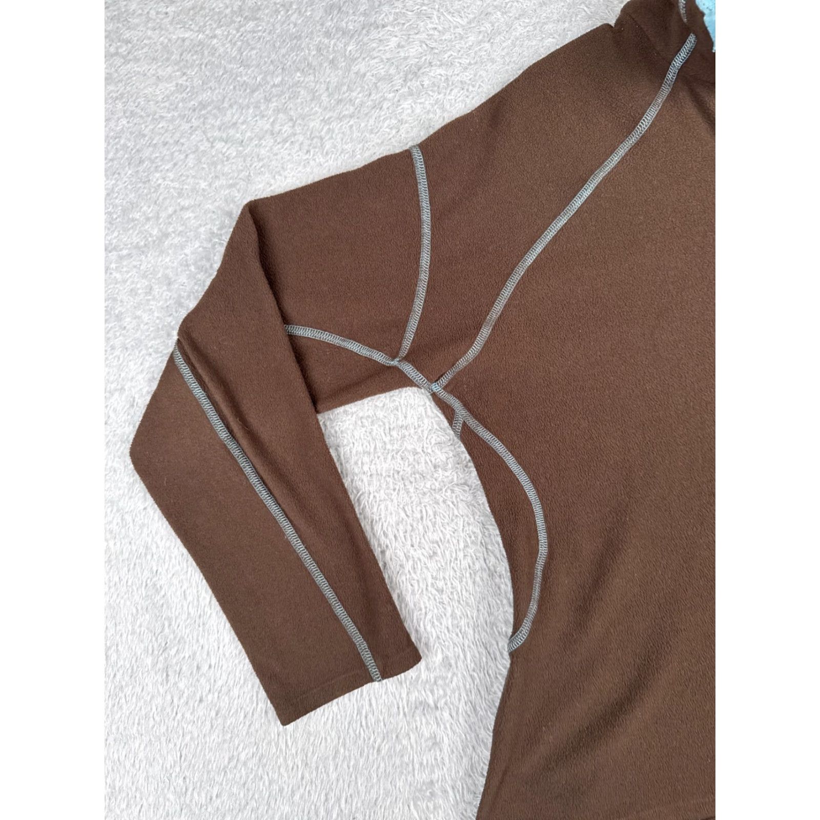 Mountain Hardwear Mountain Hardwear Sweater Women XL Brown Pullover 1/4 Zip Fleece Knit Shirt? Size XL / US 12-14 / IT 48-50 - 3 Thumbnail