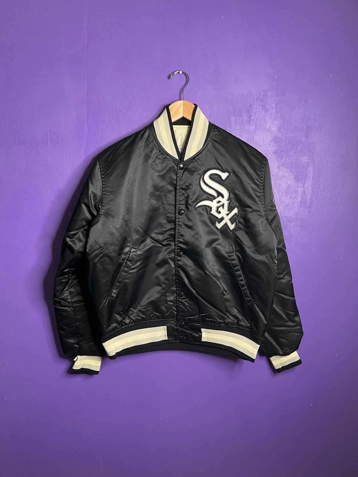 MLB × Starter × Vintage Vintage 80s Starter Chicago white Sox satin jacket Size US M / EU 48-50 / 2 - 1 Thumbnail