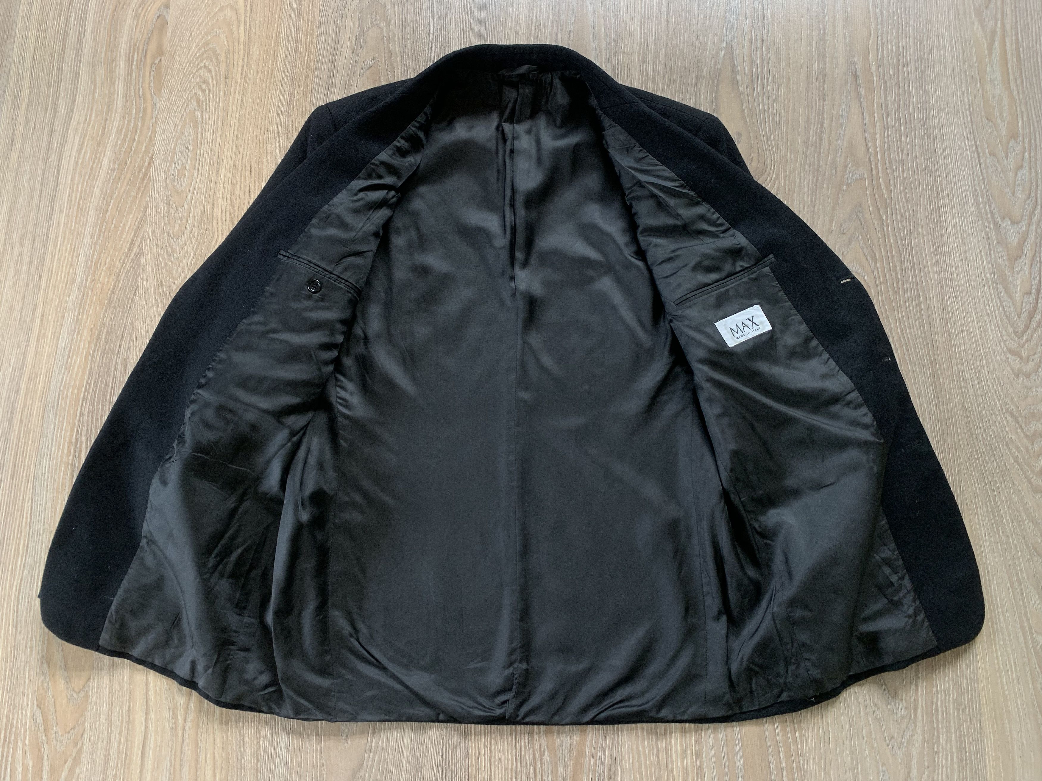 Other Mens Max Mara Vintage Cashmere Wool Black Coat Size US L / EU 52-54 / 3 - 4 Thumbnail