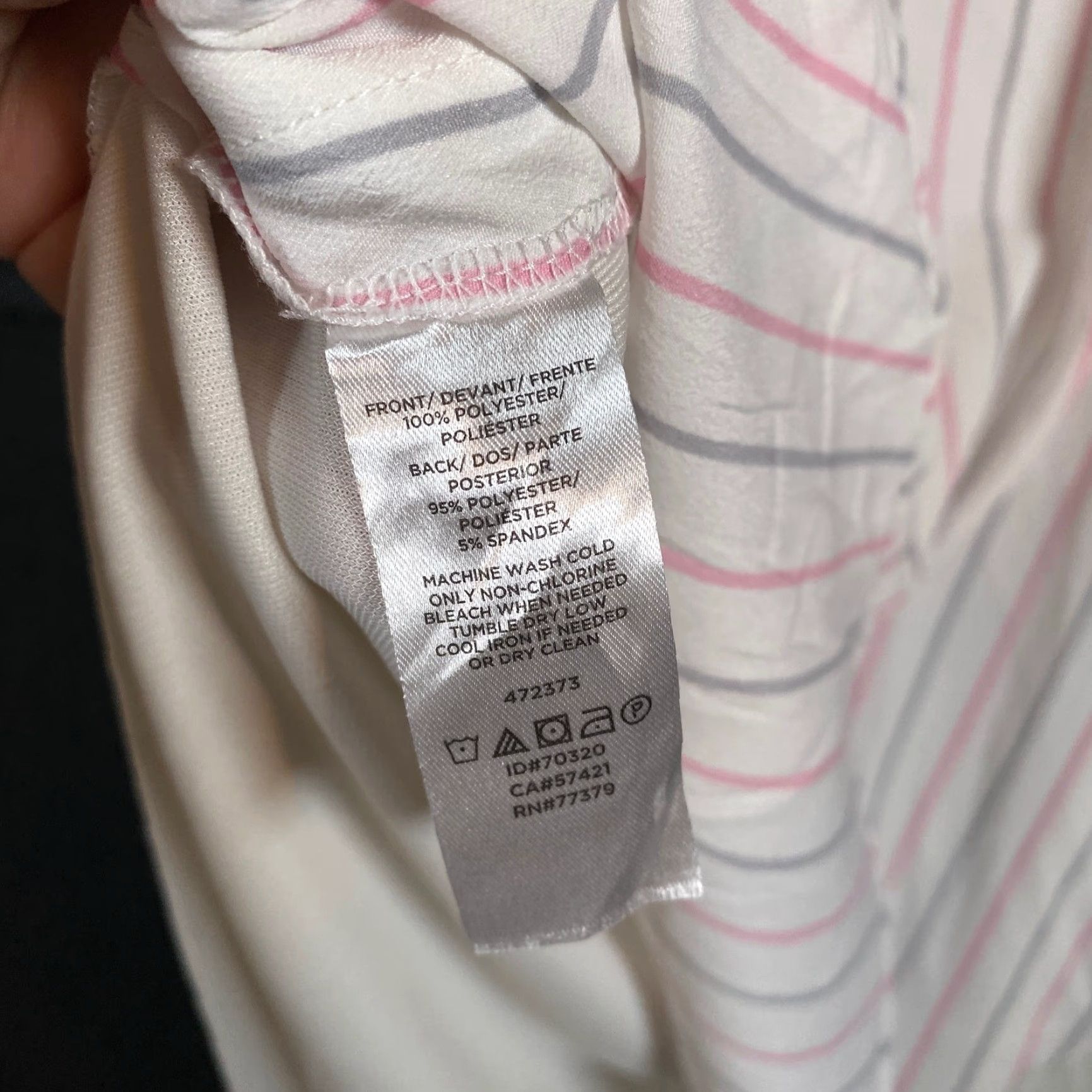 Ann Taylor VINTAGE Ann Taylor Blouse White Striped Sleeveless Tank Hi Lo Stretch Small Size S / US 4 / IT 40 - 5 Thumbnail