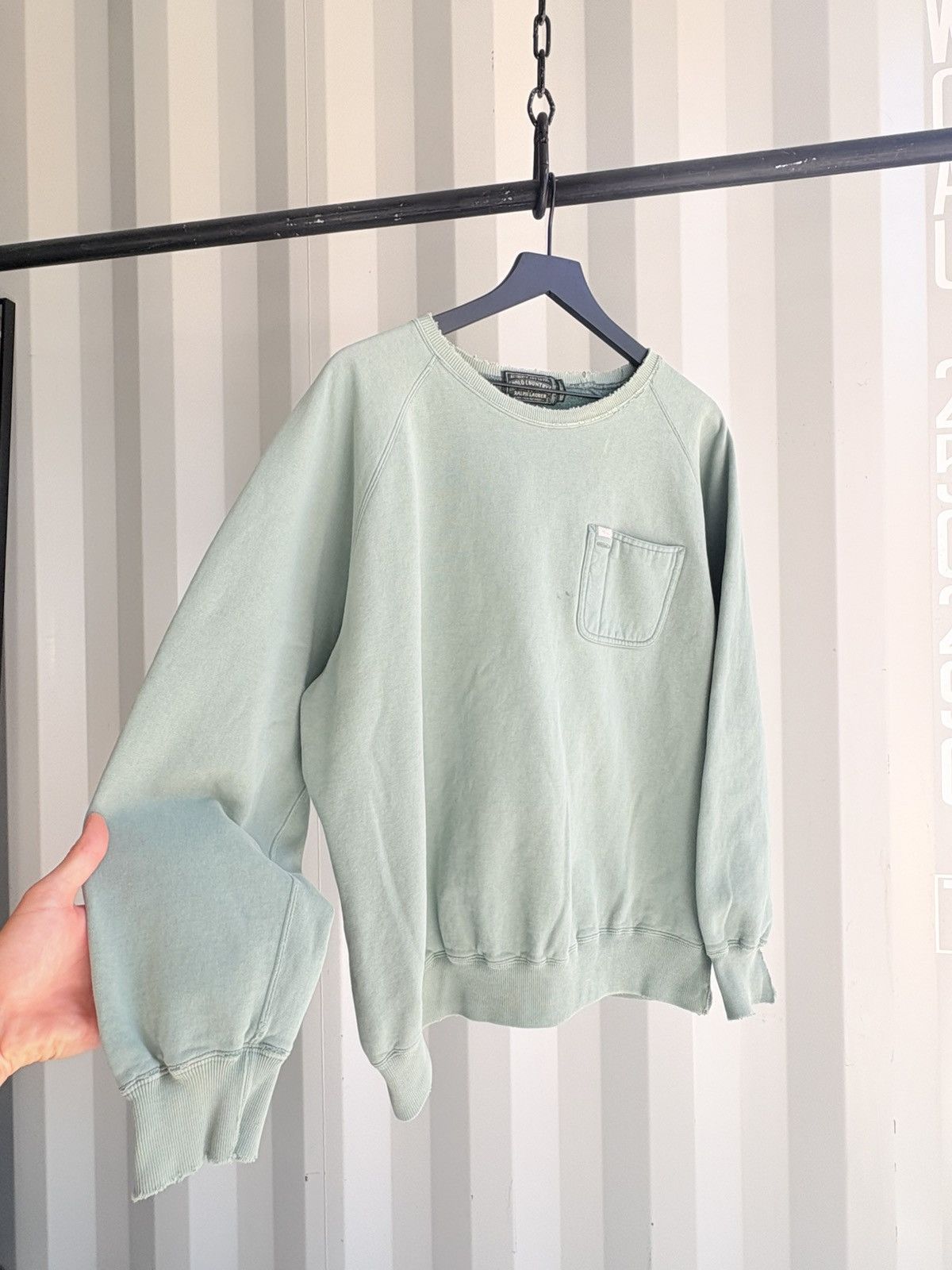 Polo Ralph Lauren Polo Ralph Lauren Thrashed Faded Sweatshirt Distressed Size US L / EU 52-54 / 3 - 6 Thumbnail