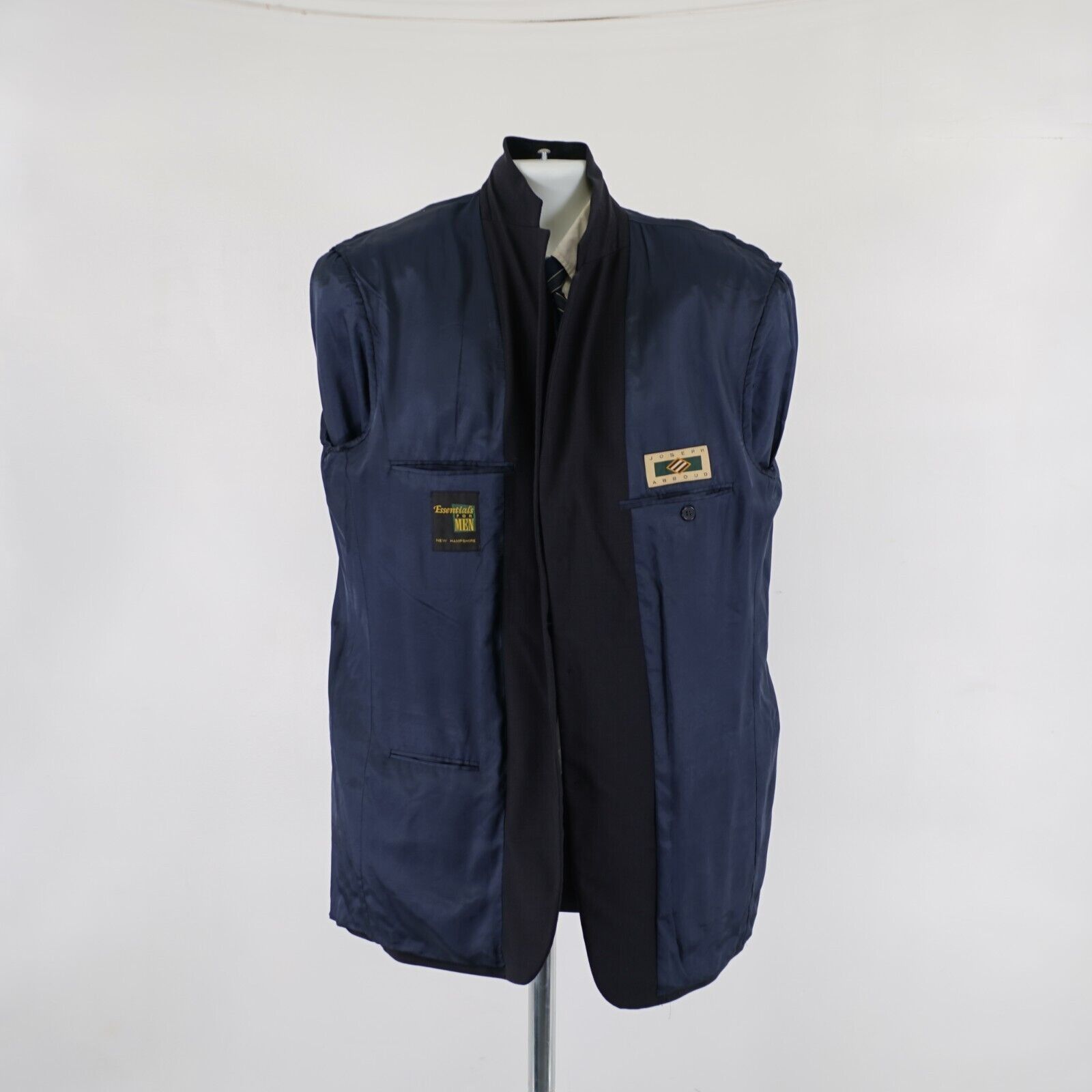 Joseph Abboud DAMAGED Joseph Abboud Thick Textured Wool Blue Suit Jacket 4 Size 42L - 11 Thumbnail