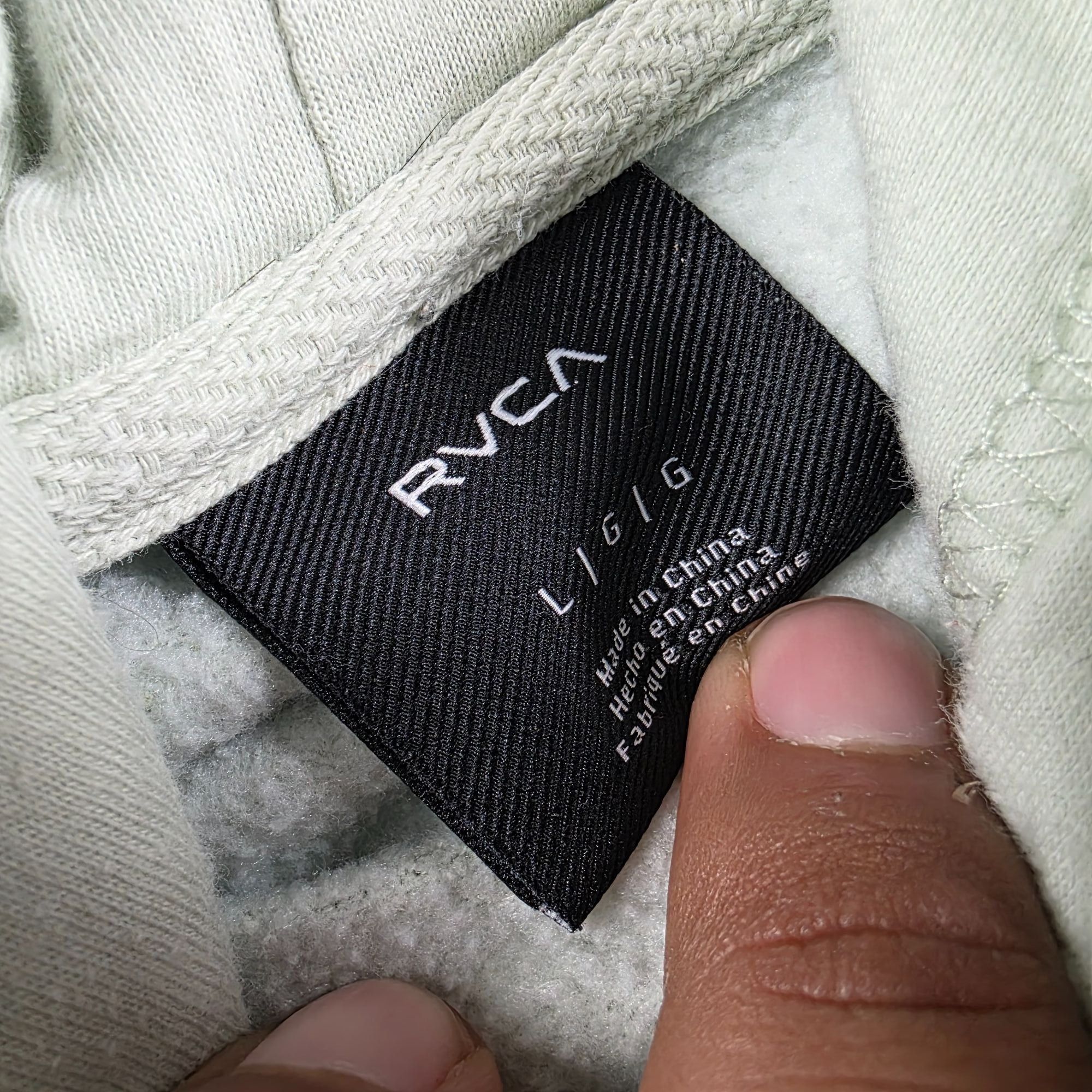 RVCA RVCA Mens Size Large Mint Green Hoodie Pullover Sweatshirt C Size US L / EU 52-54 / 3 - 4 Thumbnail