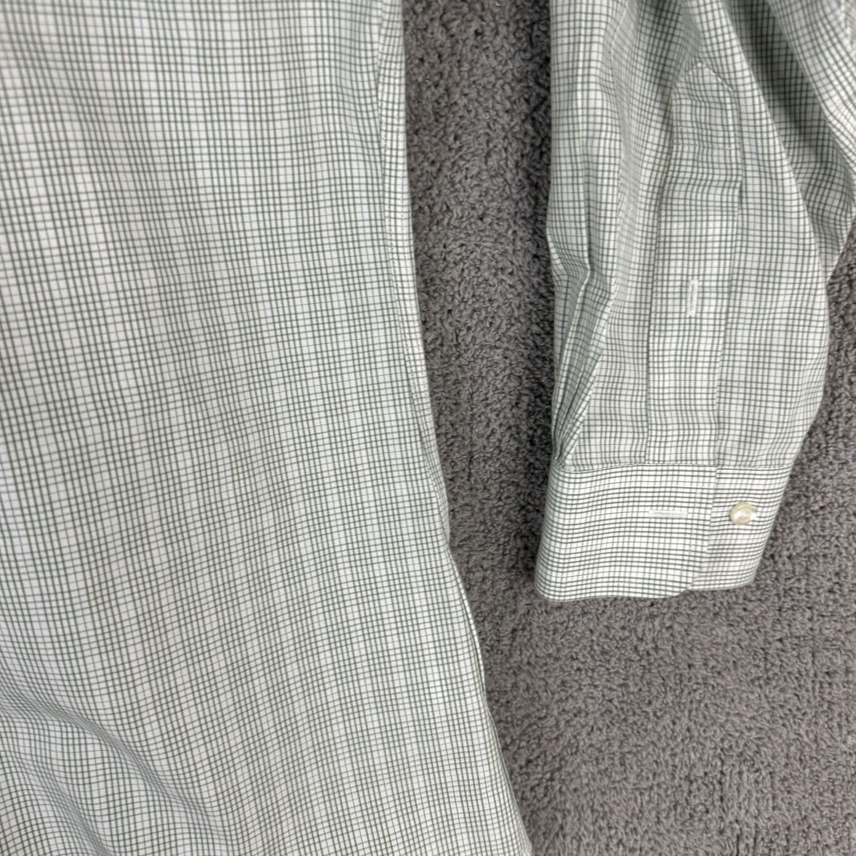 Brooks Brothers Brooks Brothers Regent Shirt Mens Slim Non-Iron 100% Cotton Green Check Dress Shirt Size US L / EU 52-54 / 3 - 3 Thumbnail