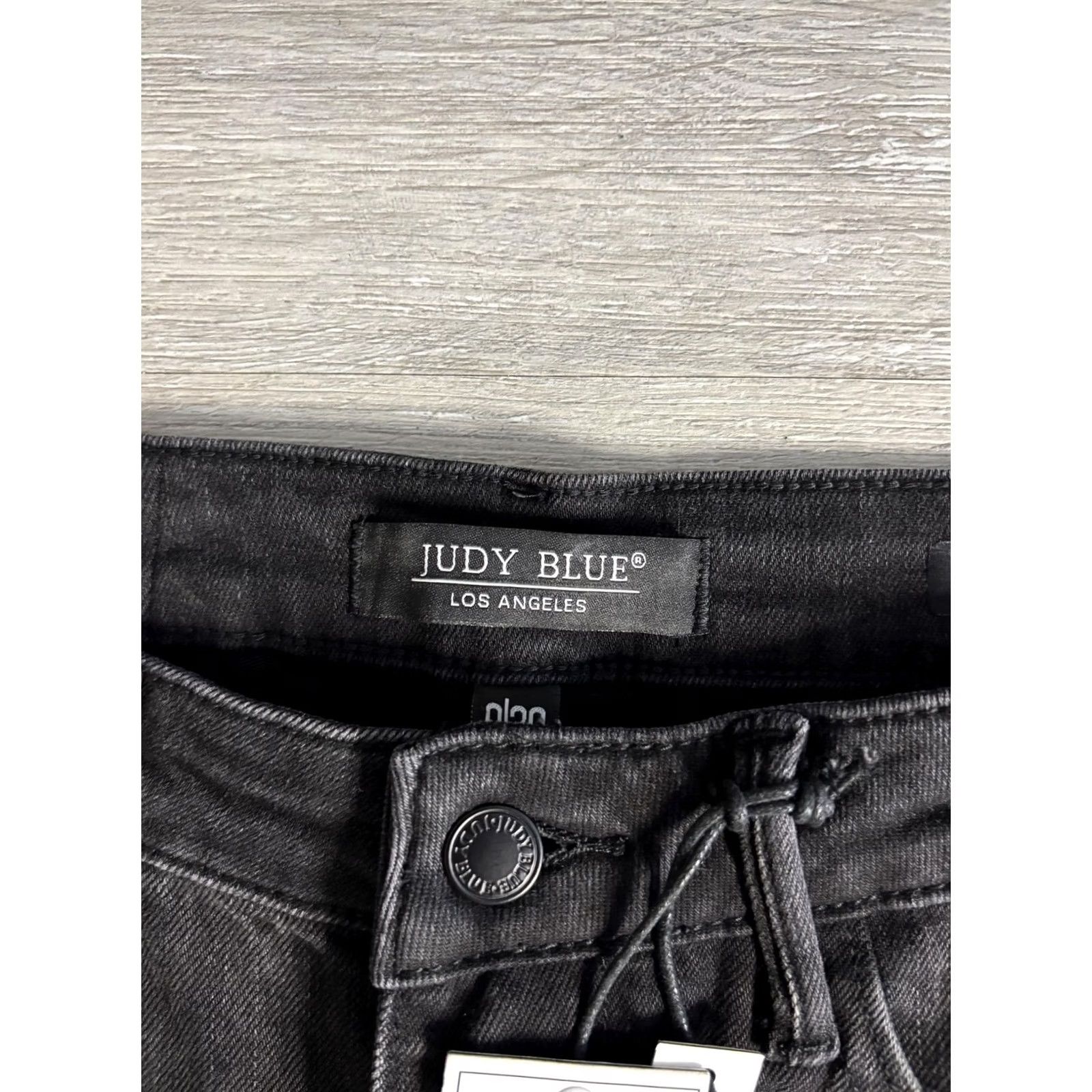 Denime VINTAGE Judy Blue Jeans Womens 9/29 Black 90s Straight Relaxed Distressed Denim Stretch Jeans Mens Womens Size 30" / US 8 / IT 44 - 3 Thumbnail
