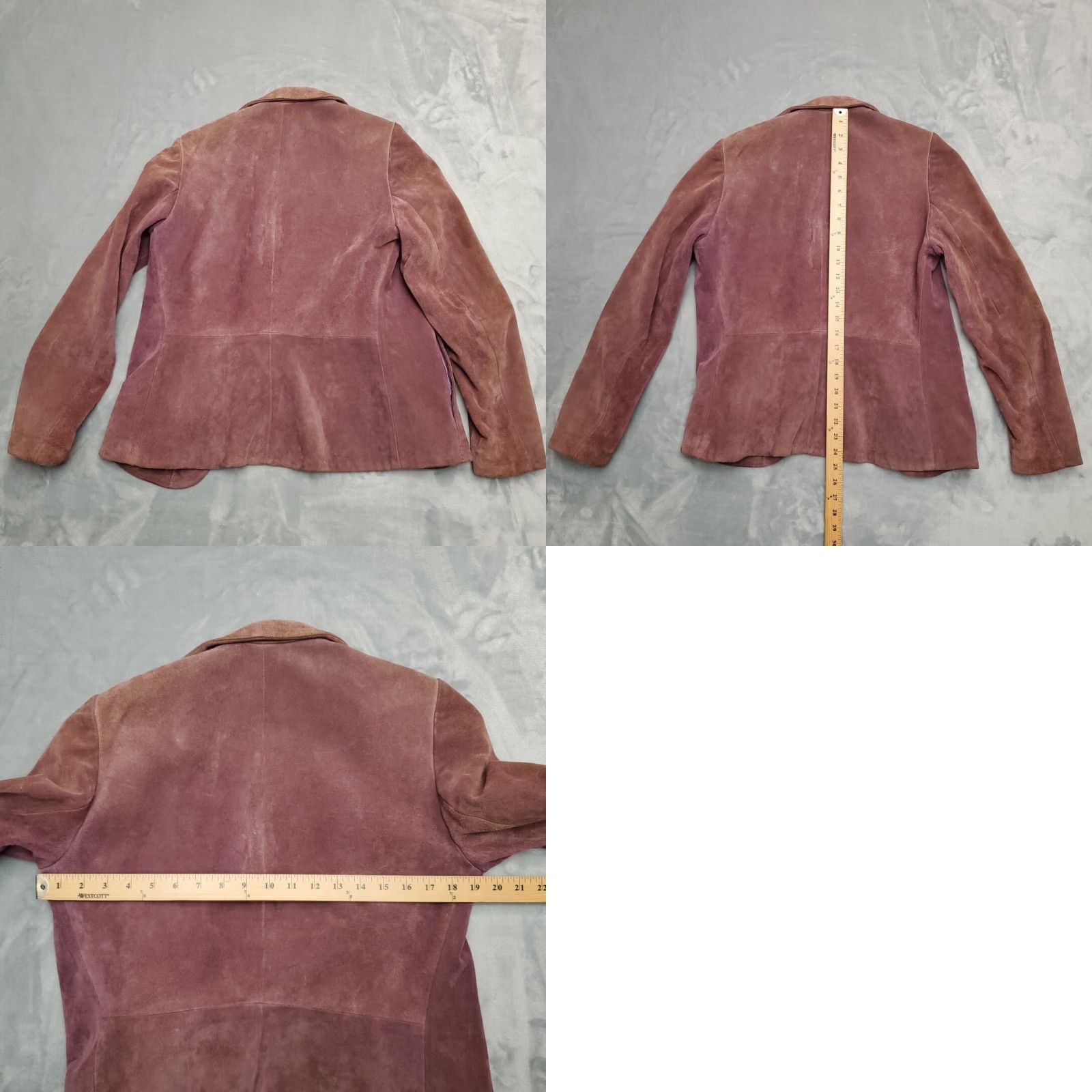 Jordache VTG Jordache Suede Leather Jacket Womens M Purple Retro 70s Boho Western Blazer Jacket Size M / US 6-8 / IT 42-44 - 8 Thumbnail