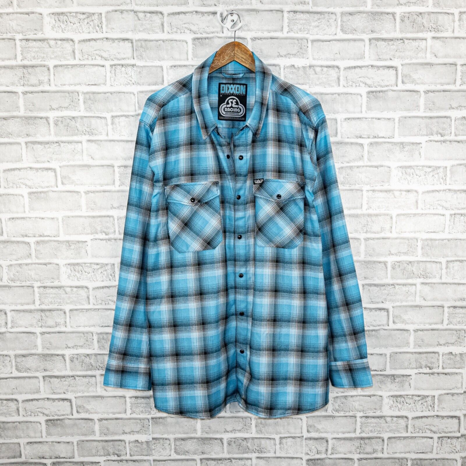 DIXXON Flannel x SE Racing BMX Button up Flannel Shirt blue