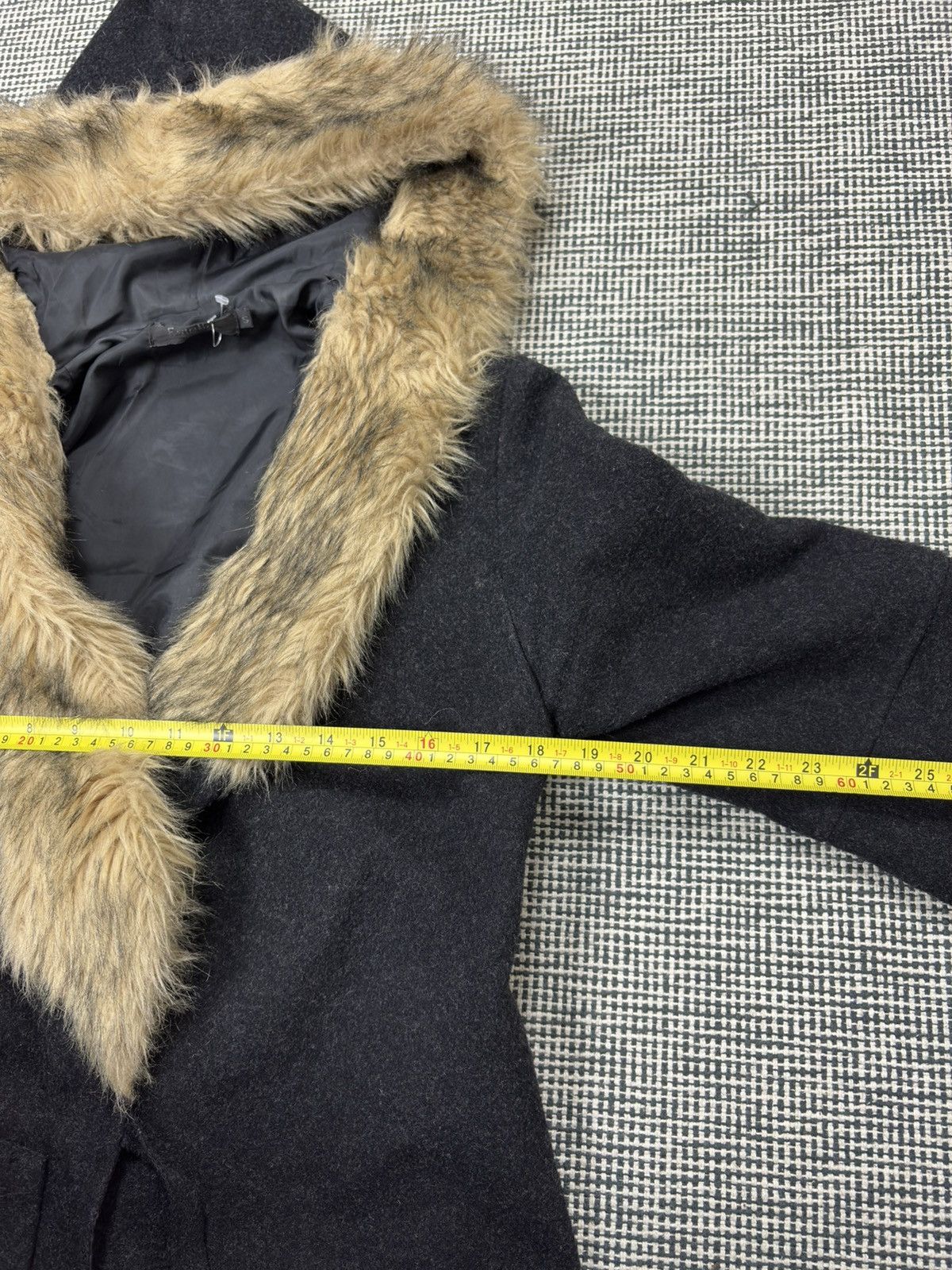 Japanese Brand Faux fur avant garde wool jacket japan style harajuku vtg Size S / US 4 / IT 40 - 11 Thumbnail