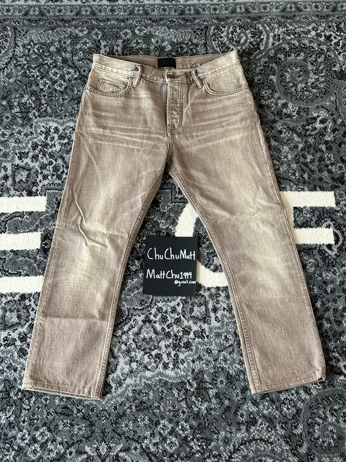 Image of Fear Of God 7Th Collection Denim in Brown, Men's (Size 31)