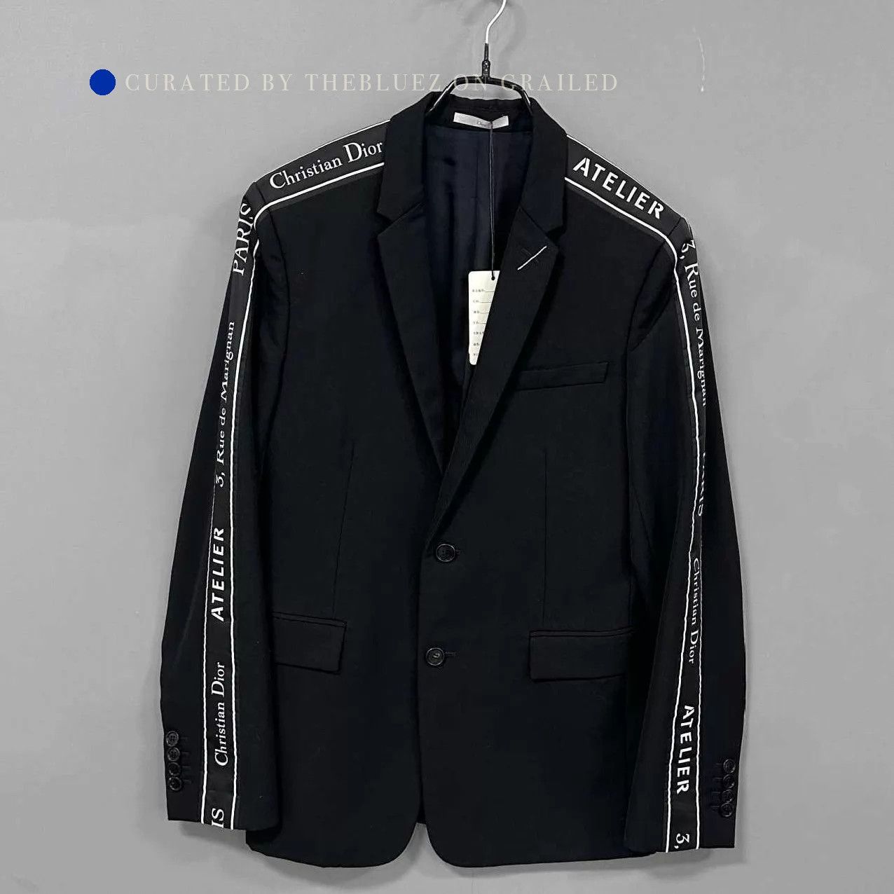 Dior Chic Black Arm Logo Tape Blazer Size US S / EU 44-46 / 1 - 1 Thumbnail