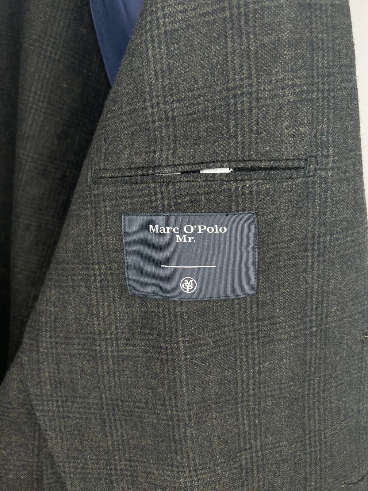 Marc O'Polo MARC O'POLO Plaid Dark Green Blazer Wool Unlined Size 46R - 14 Thumbnail