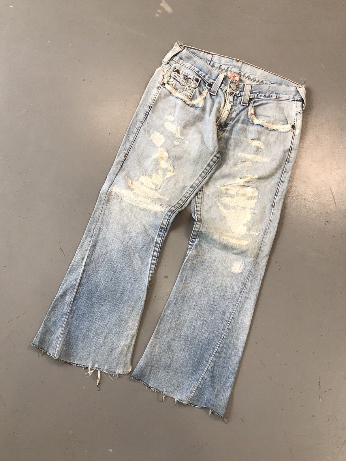 Rock Revival × True Religion × Vintage Vintage true religion distressed embroidered bootcut denim Size US 35 - 3 Thumbnail