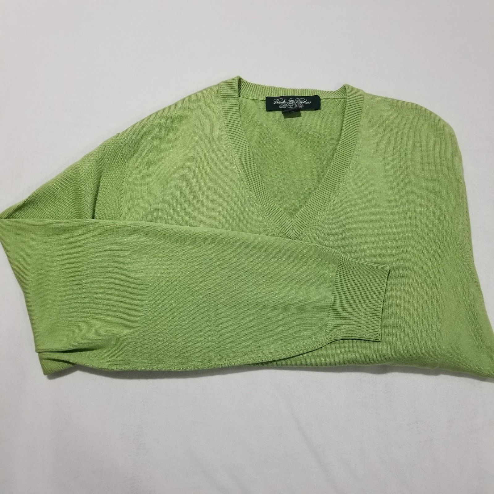 Brooks Brothers BROOKS BROTHERS Sweater Mens Large Country Club Green Silk Size US L / EU 52-54 / 3 - 3 Thumbnail